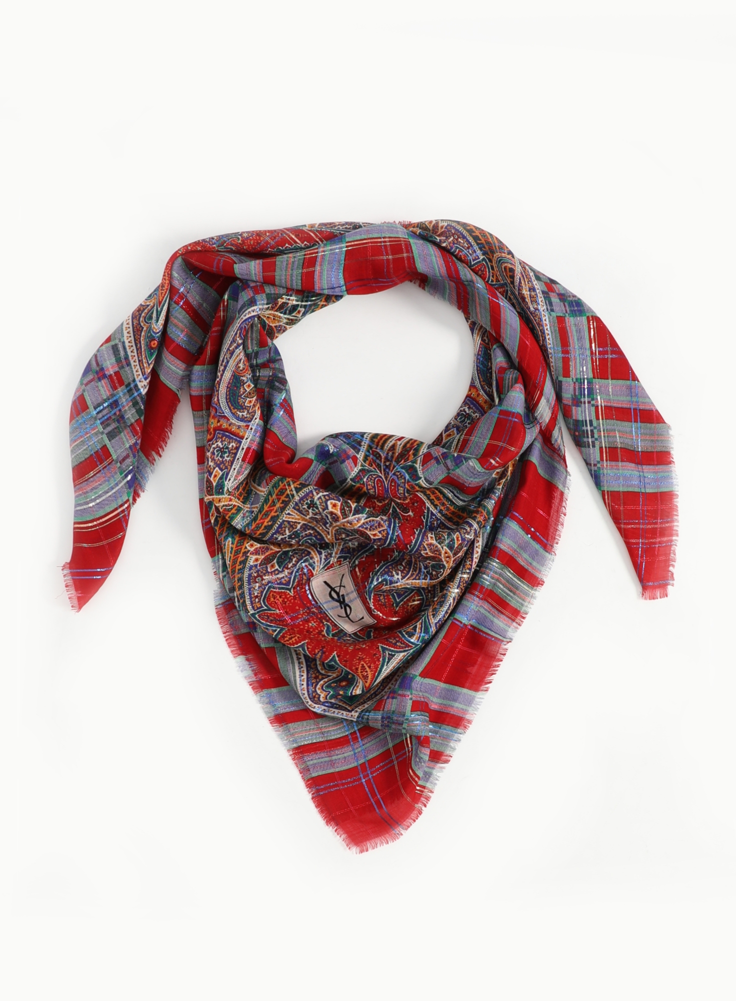 Russian Lamé Paisley Scarf | Authentic & Vintage | ReSee