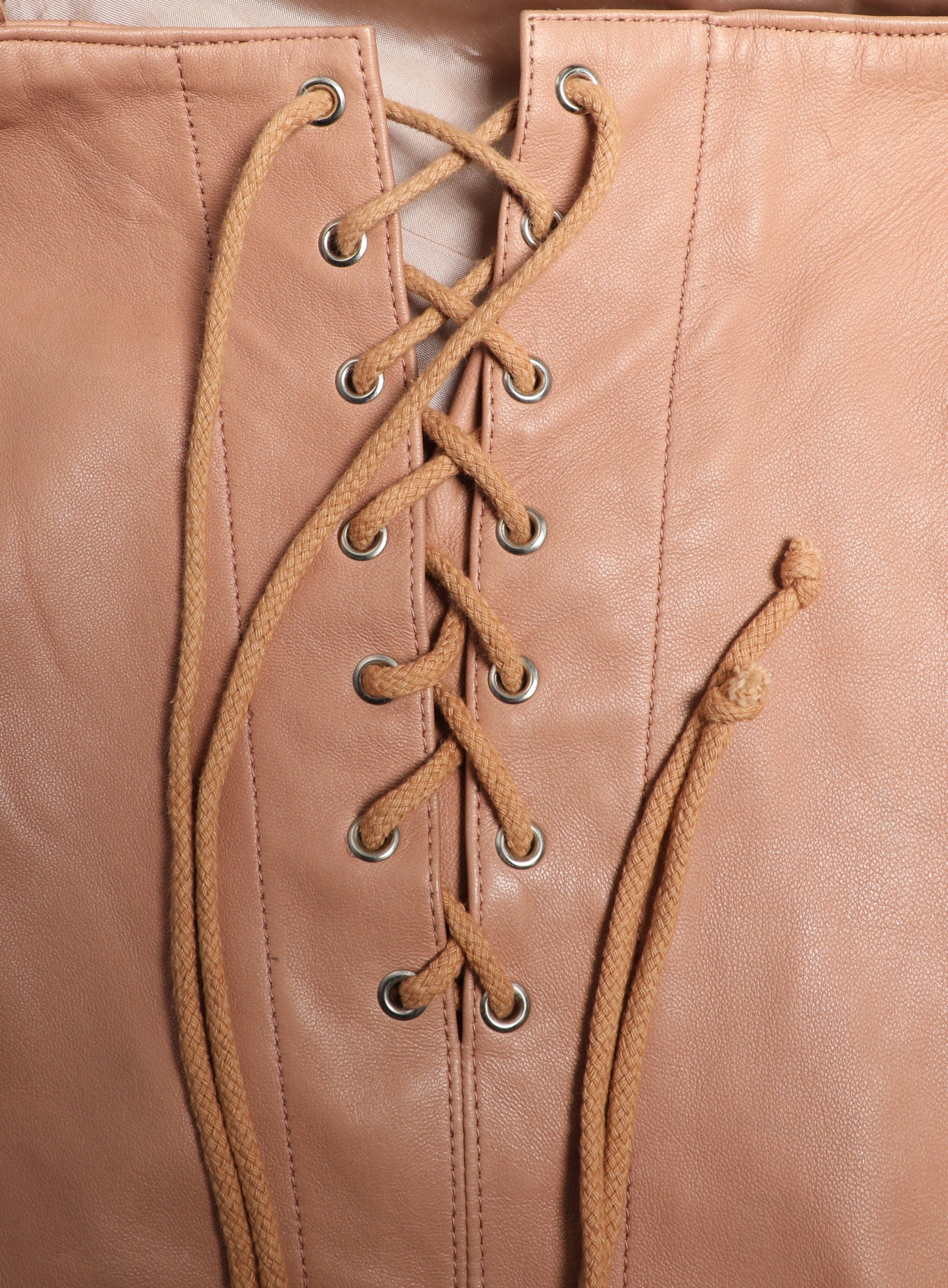 Open-Back Studded Leather Dress| Authentic & Vintage | ReSee Open-Back Studded Leather Dress| Authentic & Vintage | ReSee