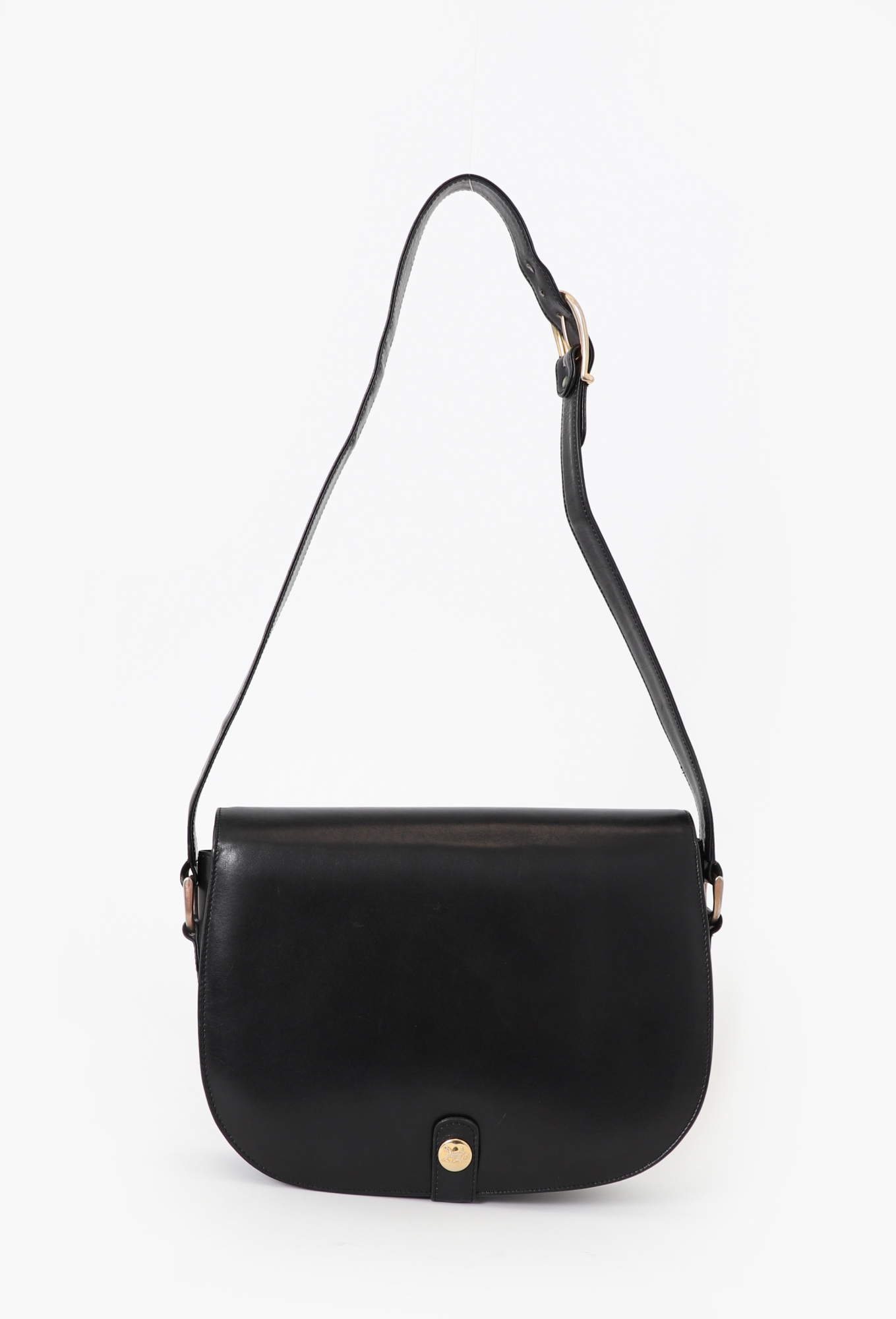 70s Black Carriage Shoulder Bag | Authentic & Vintage | ReSee