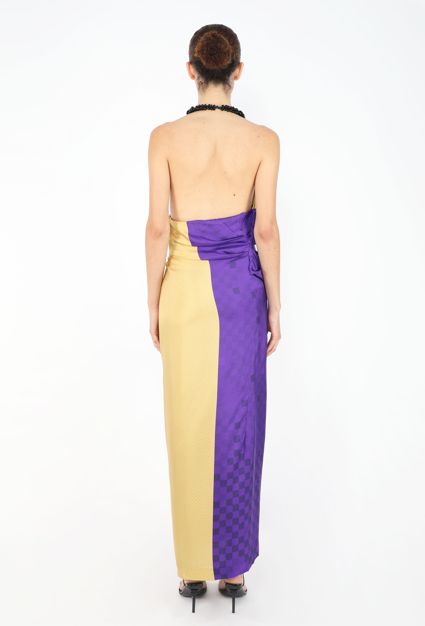 Draped Silk Halter Dress, S/S 2009 - Dries Van Noten | ReSee Draped Silk Halter Dress, S/S 2009 - Dries Van Noten | ReSee