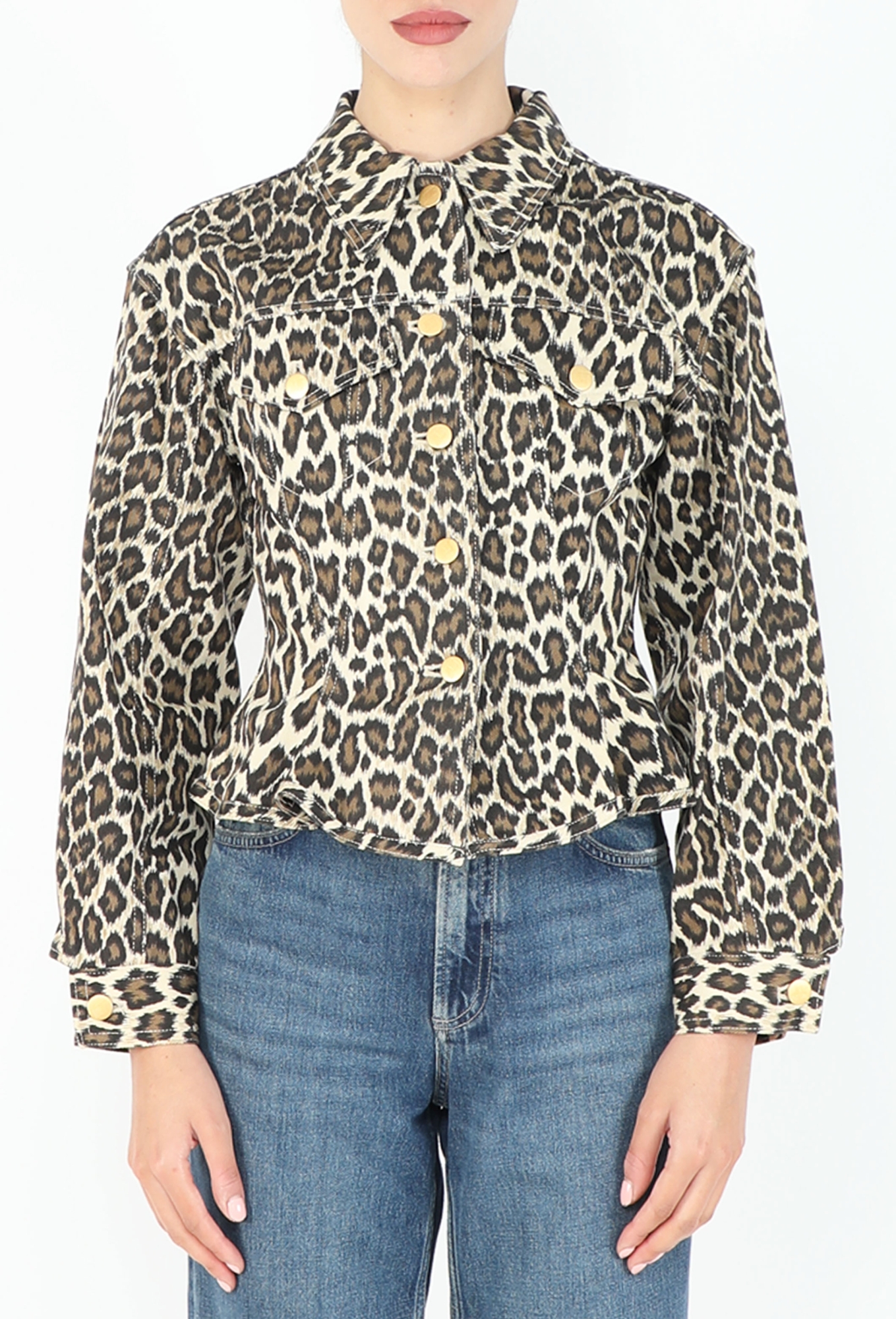 jean paul gaultier junior gaultier ジャケット Junior 1989 Leopard Denim Jacket - Jean Paul Gaultier | ReSee