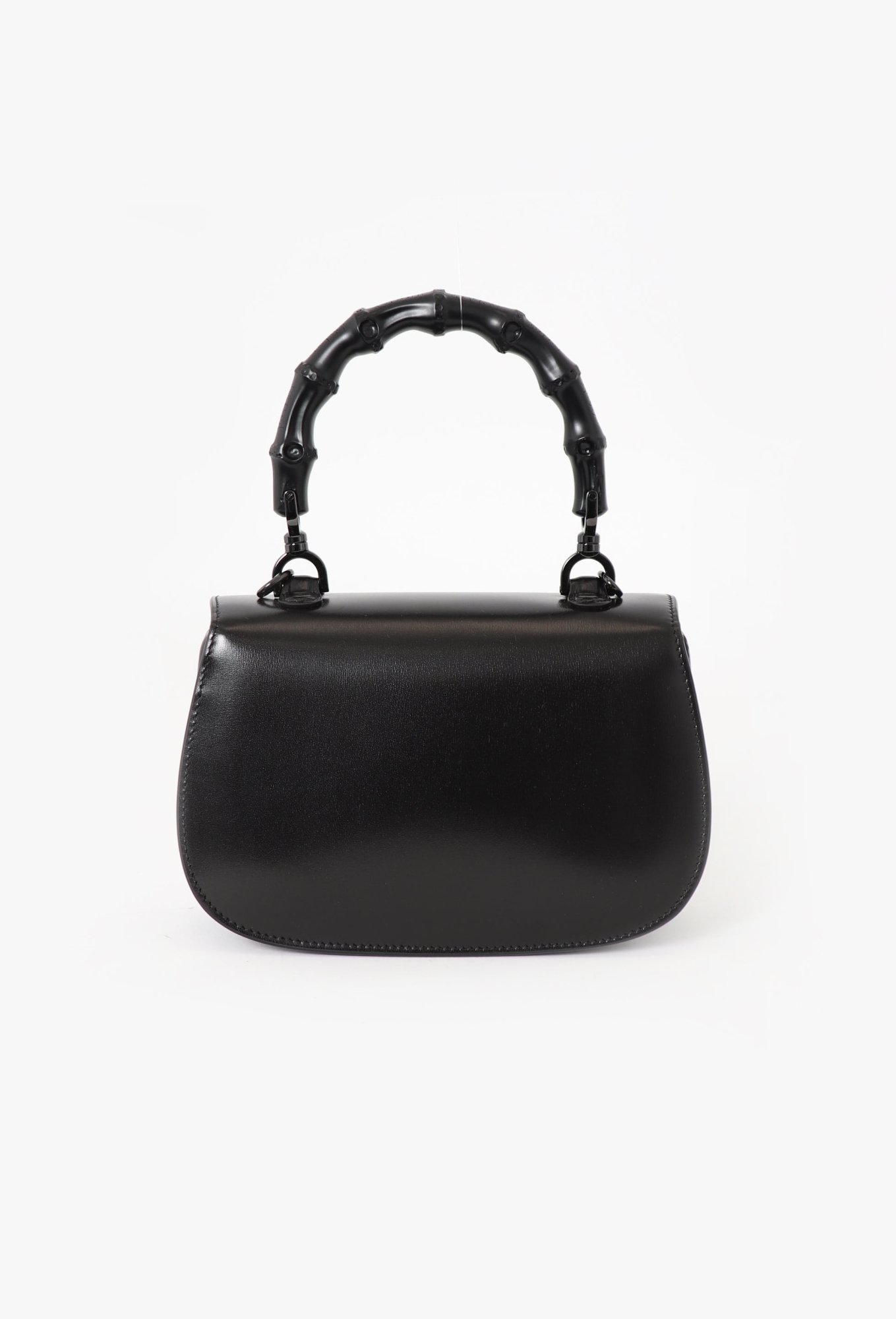 バッグ GUCCI Bamboo Leather Handbag BLACK Black Bamboo 1947 Bag | Authentic & Vintage | ReSee