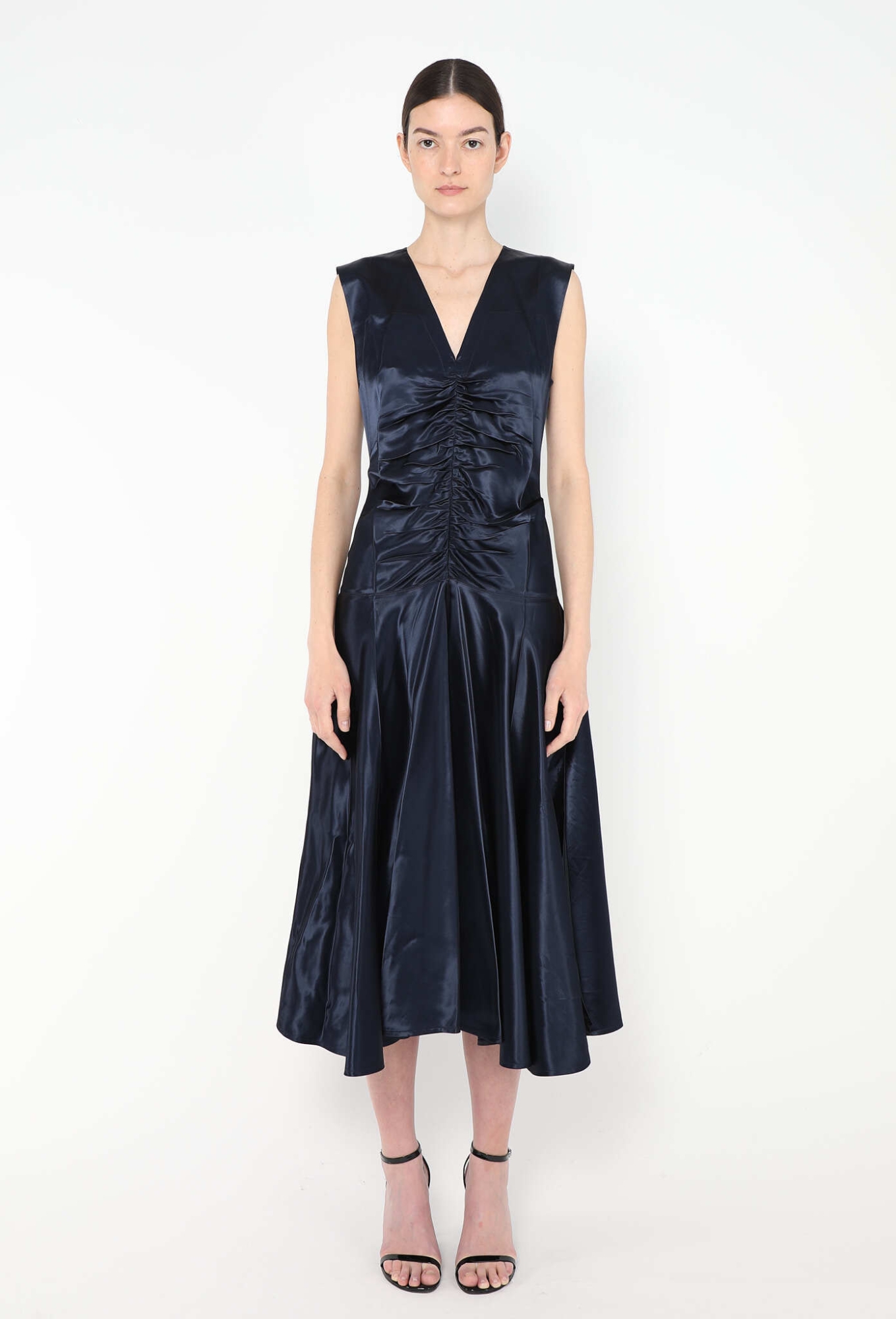 F/W 2016 Ruched Charmeuse Dress - Cline | Authentic & Vintage | ReSee