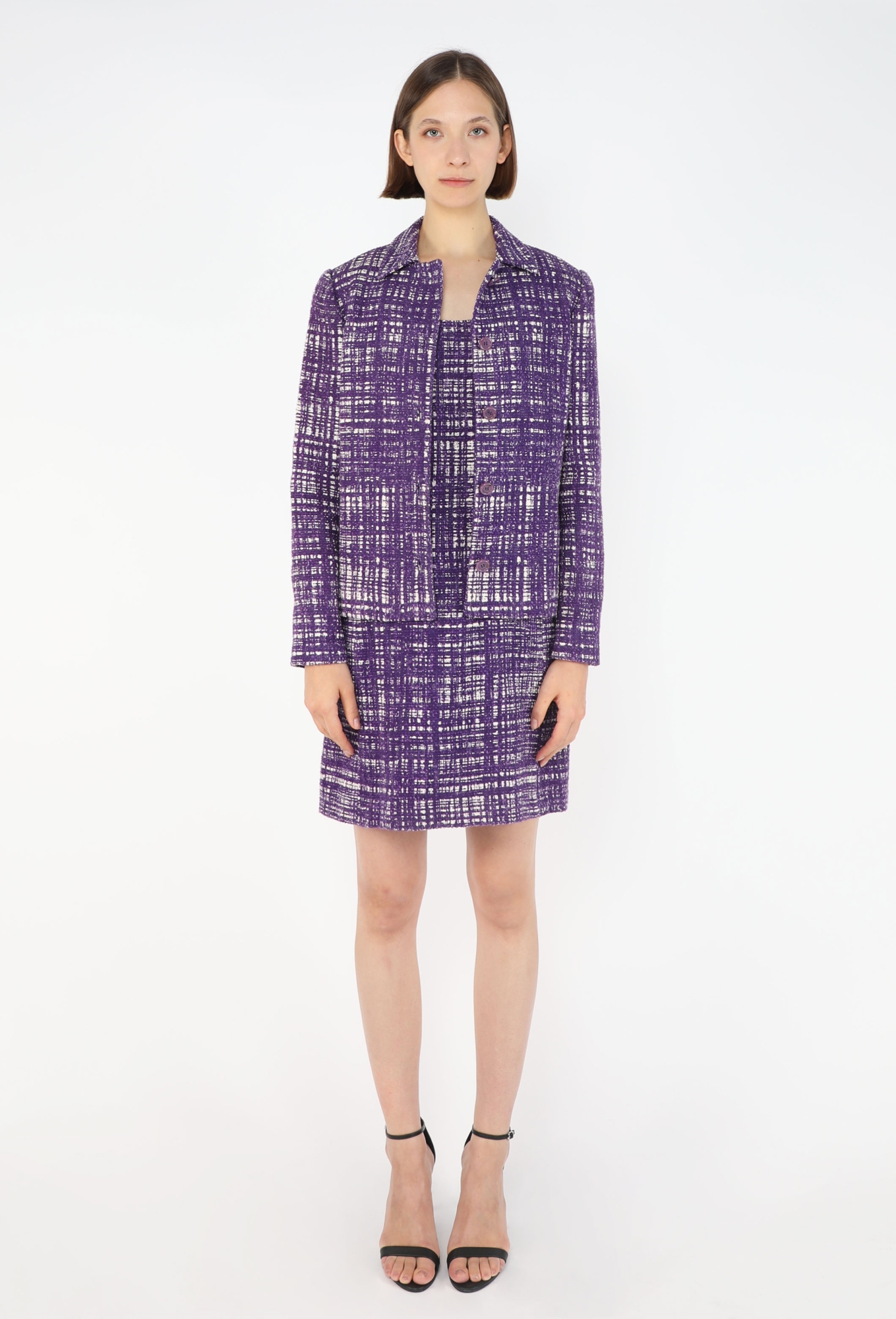 strapless open back dress Recent Prada Deep Purple Silk Taffeta Full Skirted Dress – Shrimpton Couture main image 0