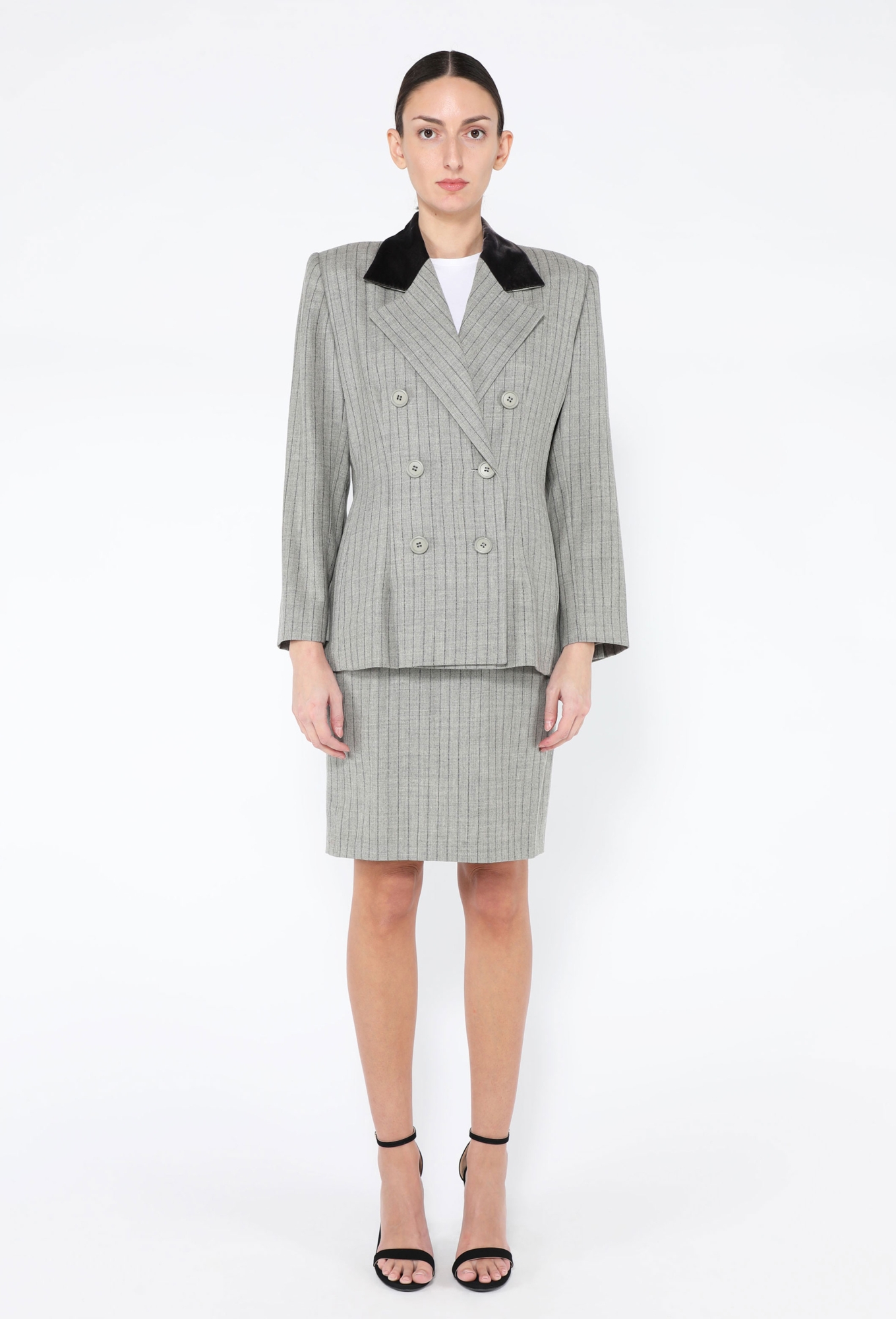 80s Pinstripe Skirt Suit - Givenchy | ReSee
