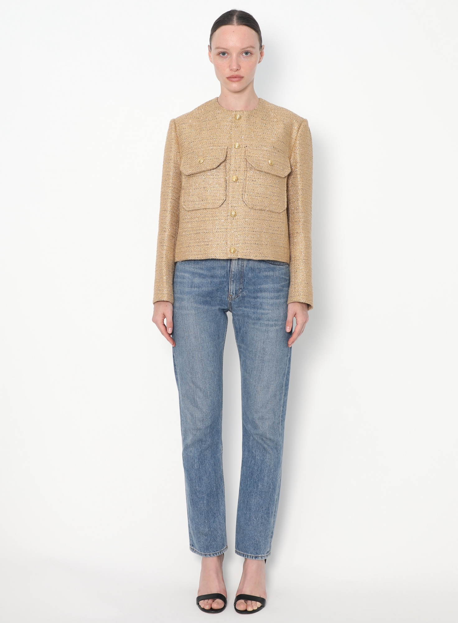2023 Embossed Lamé Tweed Jacket | Authentic & Vintage | ReSee