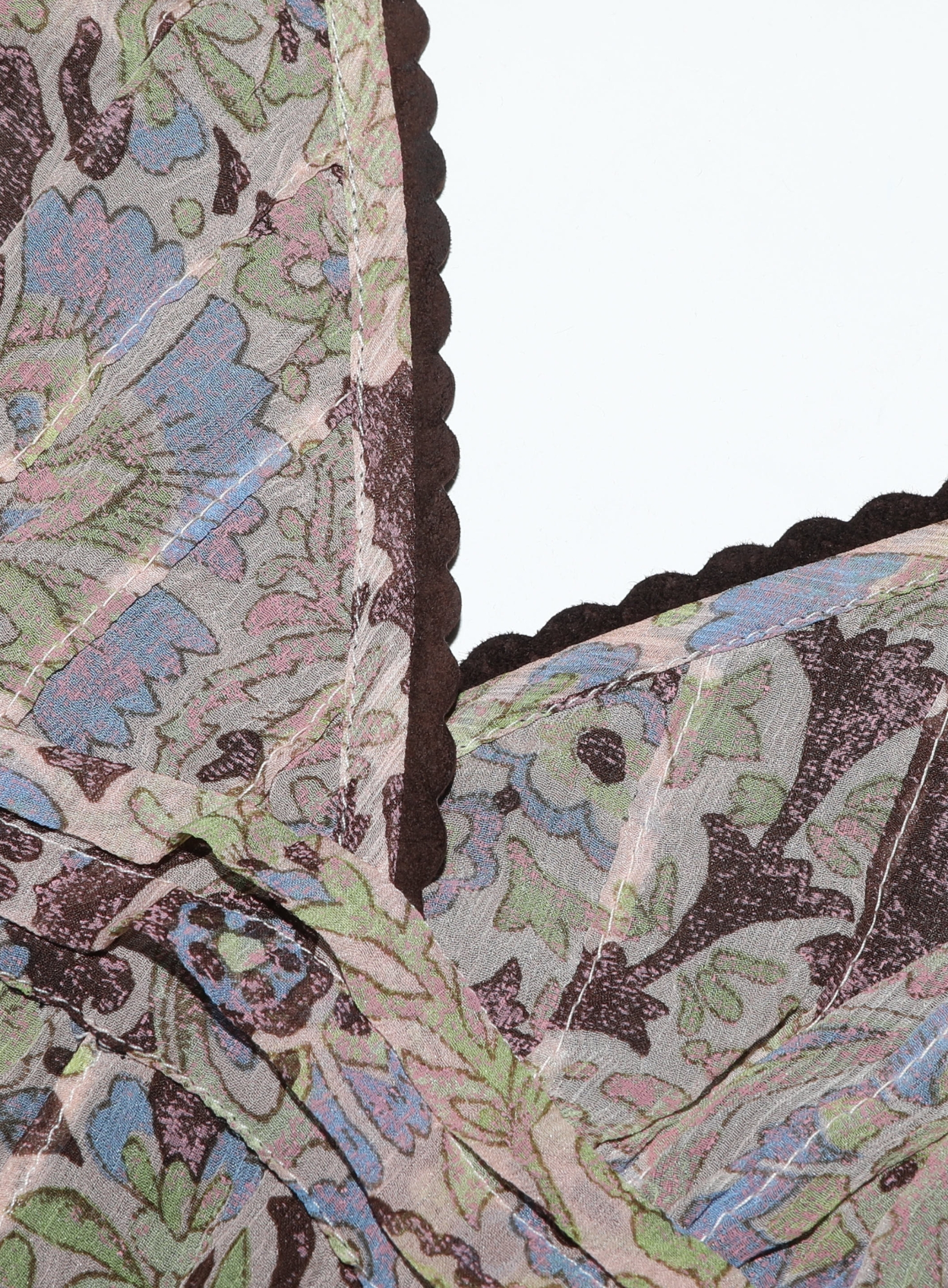 F/W 2004 Pleated Paisley Chiffon Dress - Chloé | Authentic