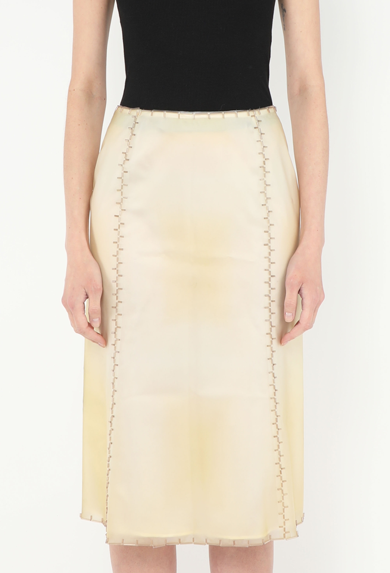 RARE S/S 1998 Beaded Latex Skirt - Prada | ReSee