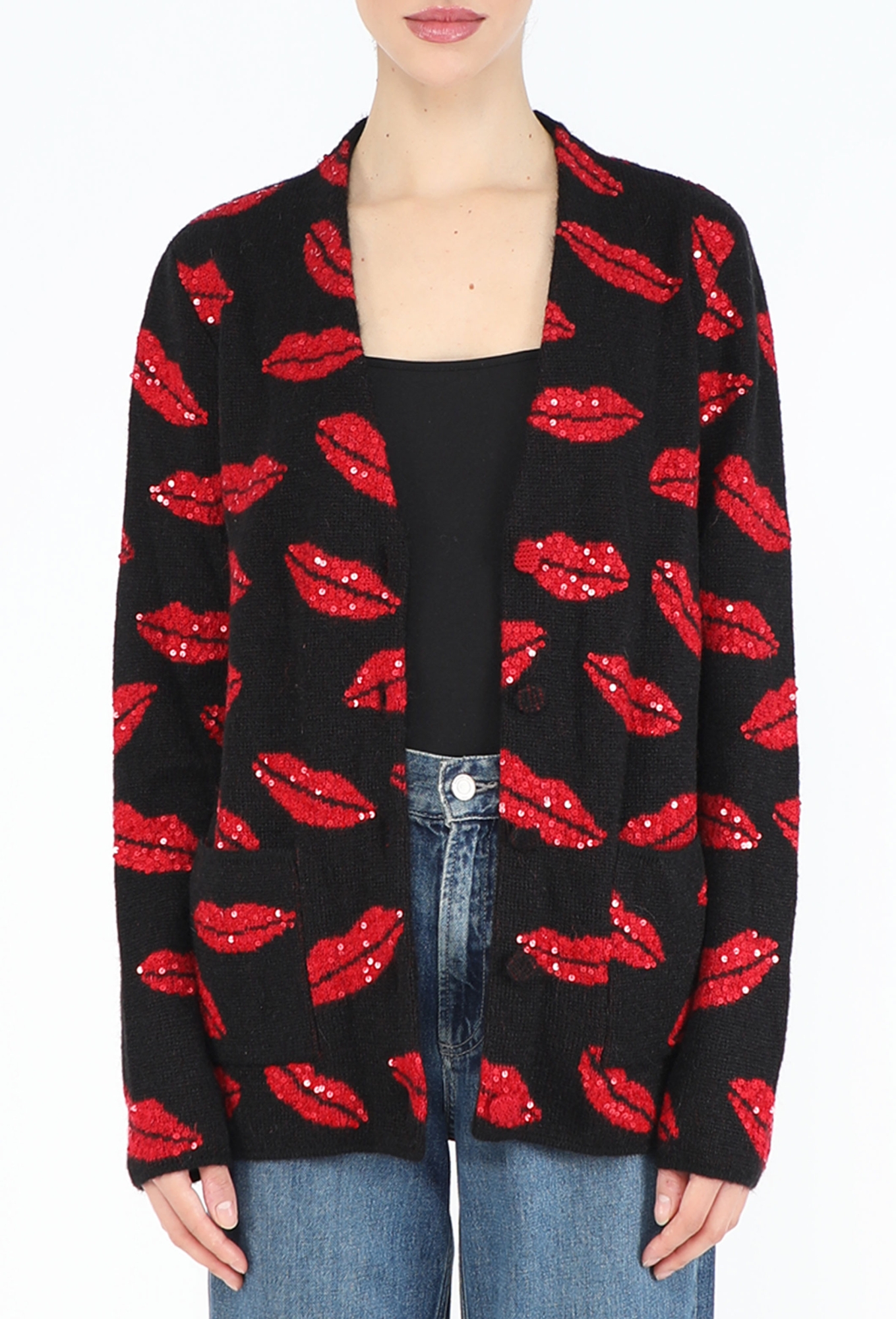 2016 Sequin Lip Mohair Cardigan - Saint Laurent | ReSee