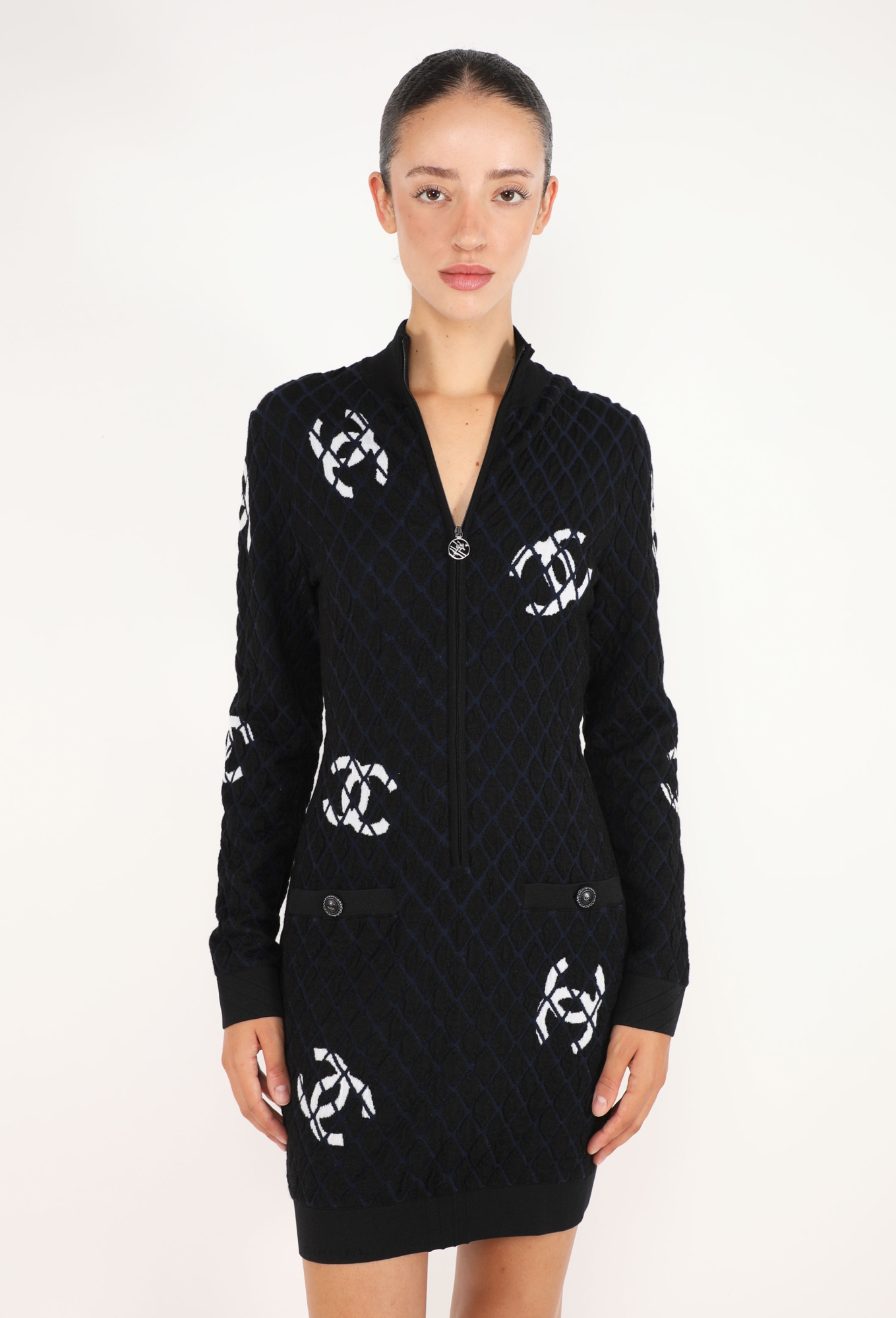 black quilted chanel dress 'CC' Cashmere Dress, 2019 - Non Clearance