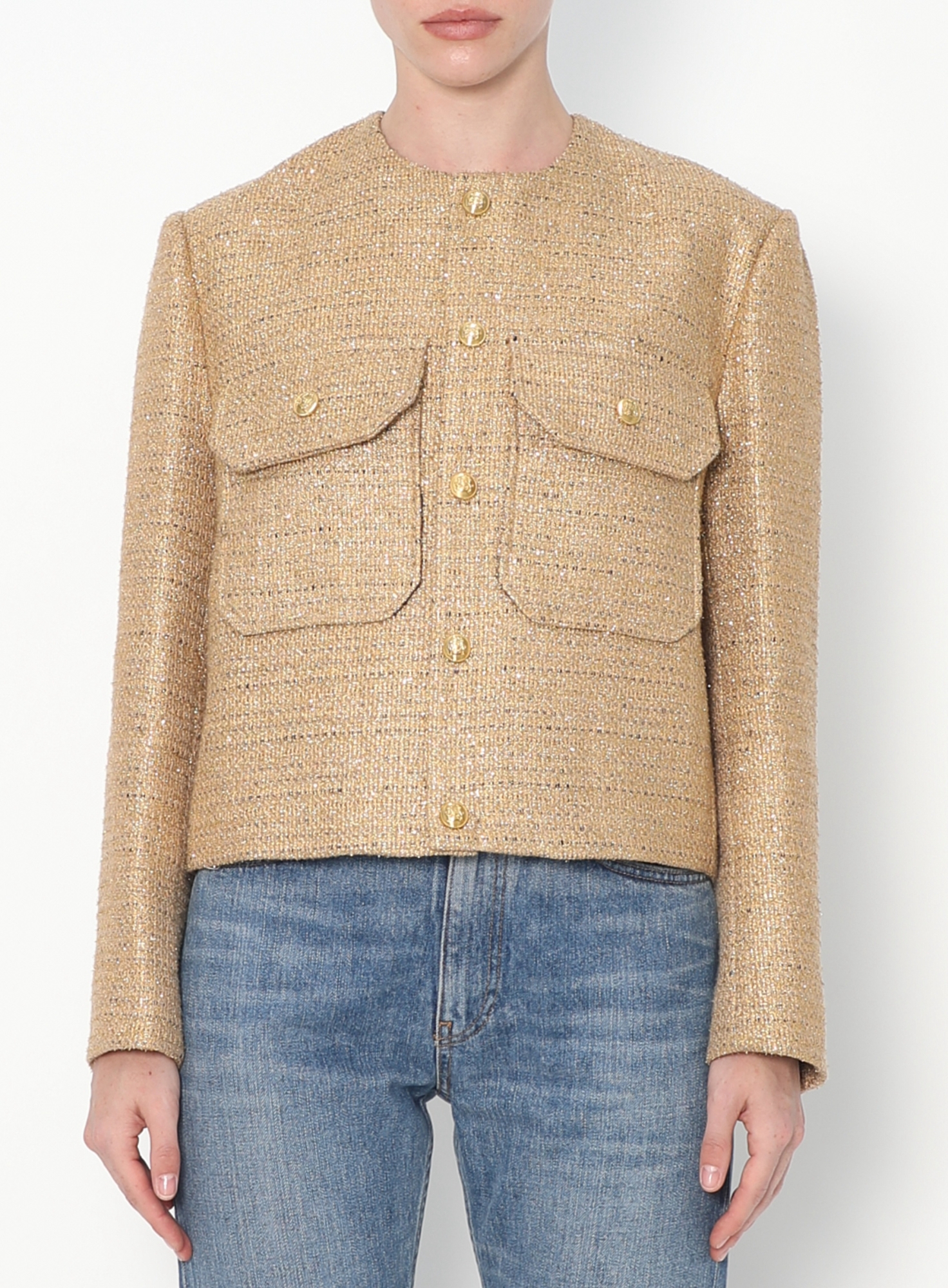2023 Embossed Lamé Tweed Jacket | Authentic & Vintage | ReSee 2023 Embossed Lamé Tweed Jacket | Authentic & Vintage | ReSee