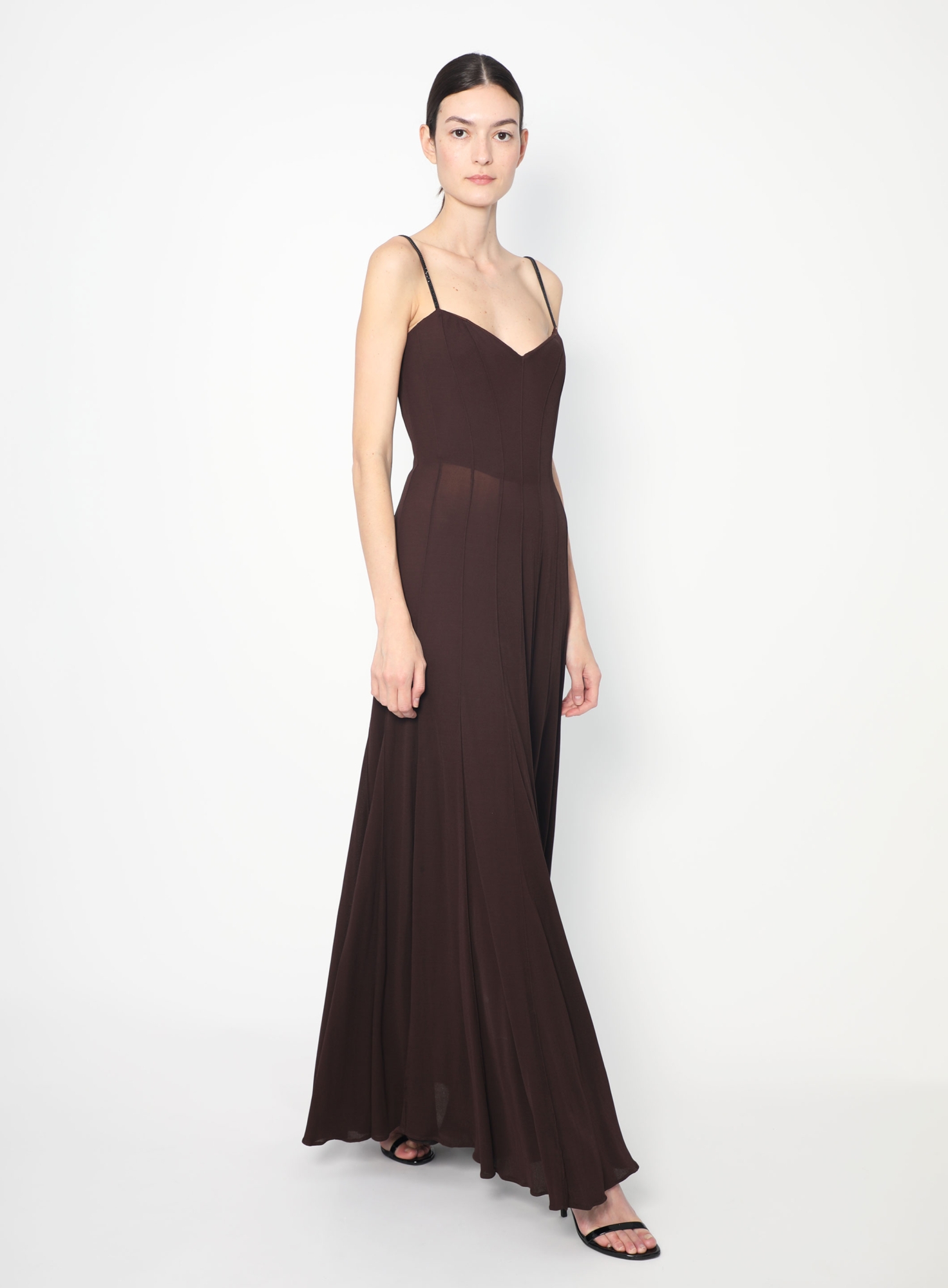 thierry mugler sheer dress Vintage 1986 Thierry Mugler 'Hiver Russe' Collection Black Sequin Bustier Sheer Gown