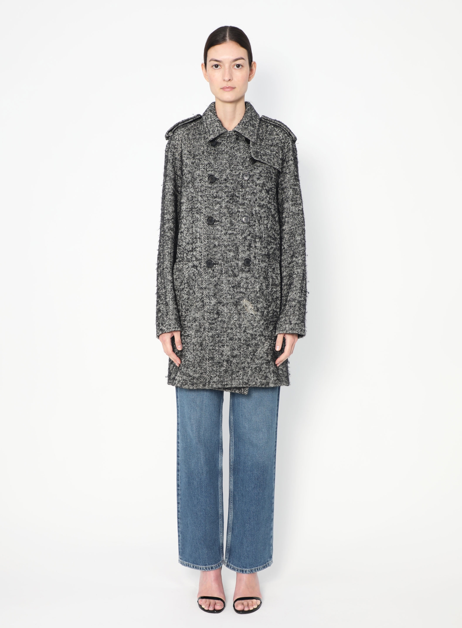 OLD Christian Dior ハーフコート グレー F/W 2007 Navigate Mohair Peacoat | Authentic & Vintage | ReSee