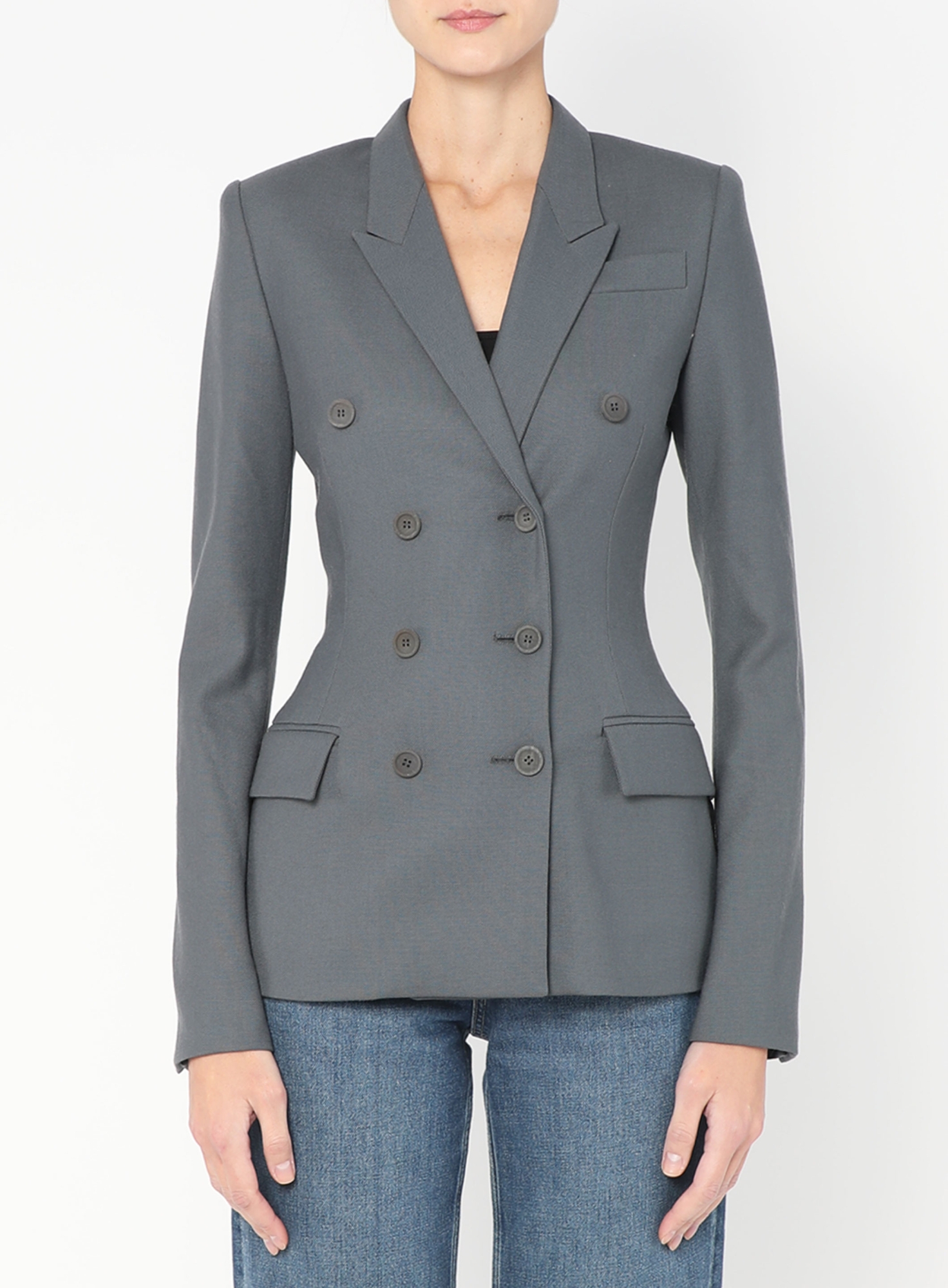 le dix balenciaga バレンシアガ ジャケット Le Dix Notched Hourglass Blazer | Authentic & Vintage | ReSee