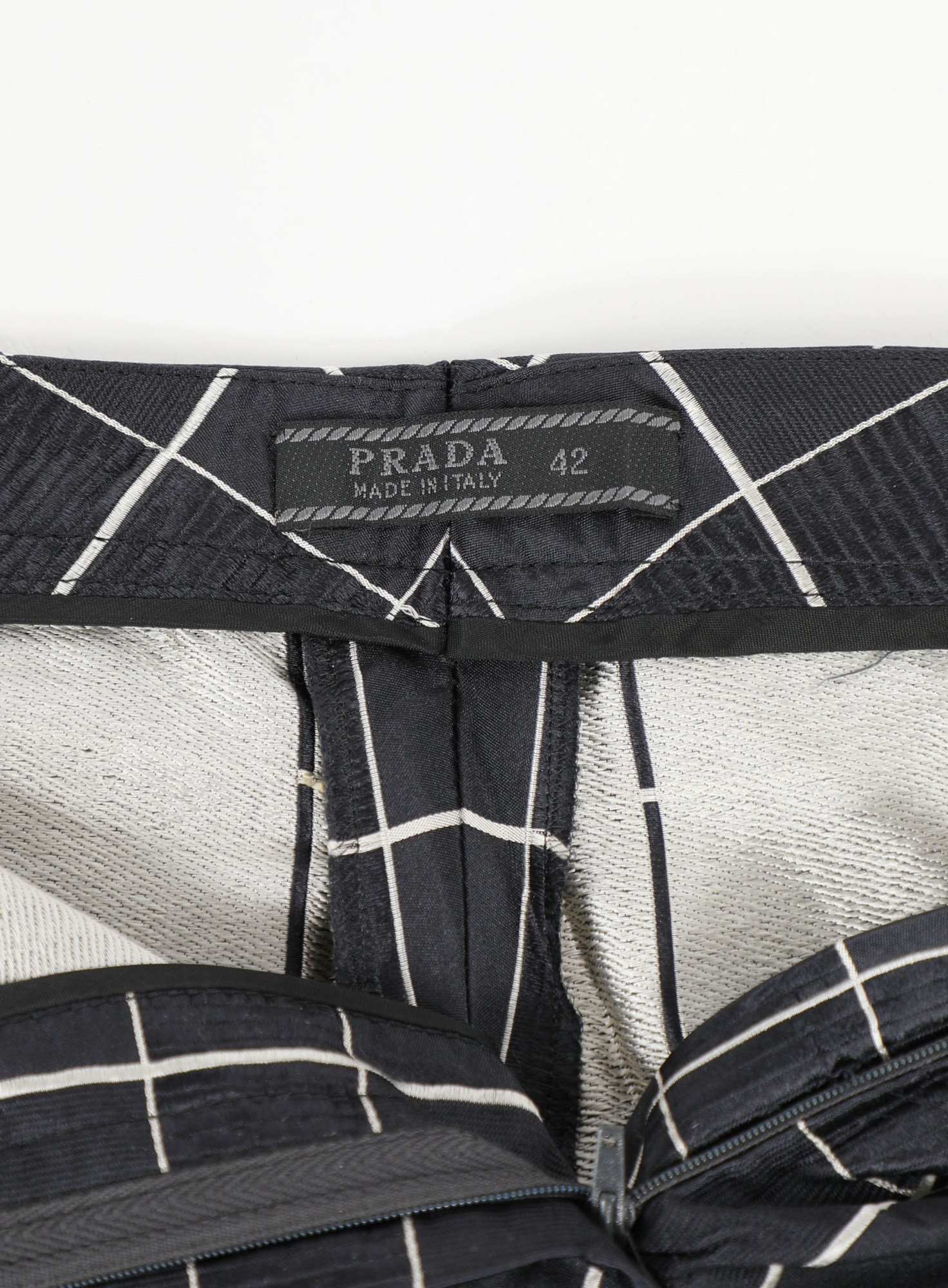 F/W 1997 Checkered Taffeta Trousers - Prada | ReSee