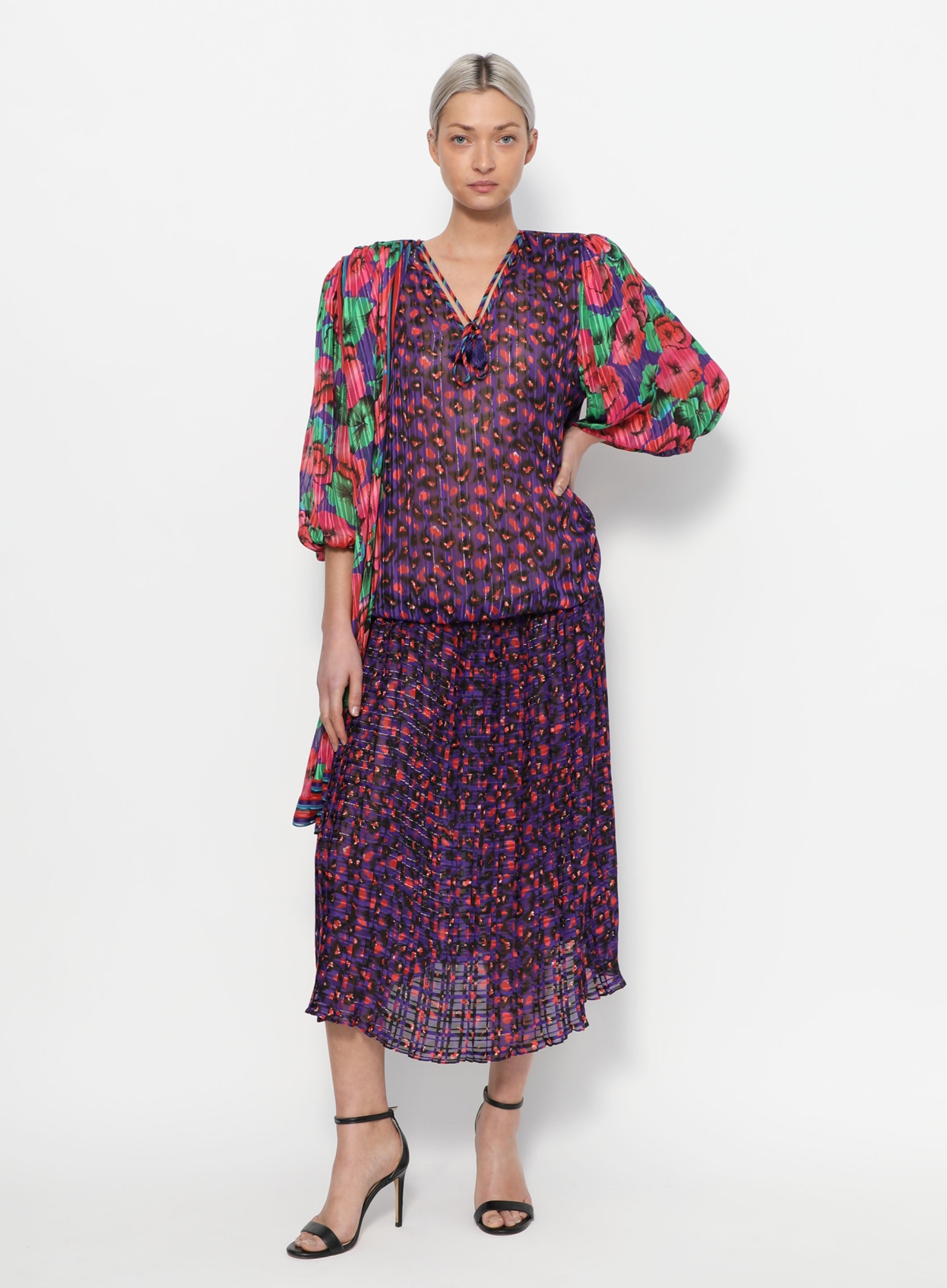 Floral Lamé Silk Dress | Authentic & Vintage | ReSee
