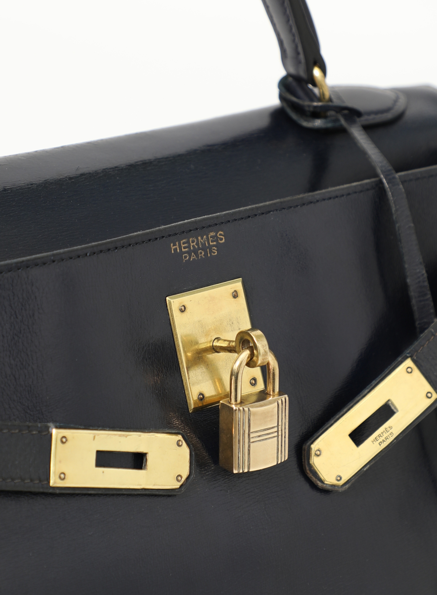 60s Navy Box Kelly 32 Retourné | Authentique & Vintage | ReSee