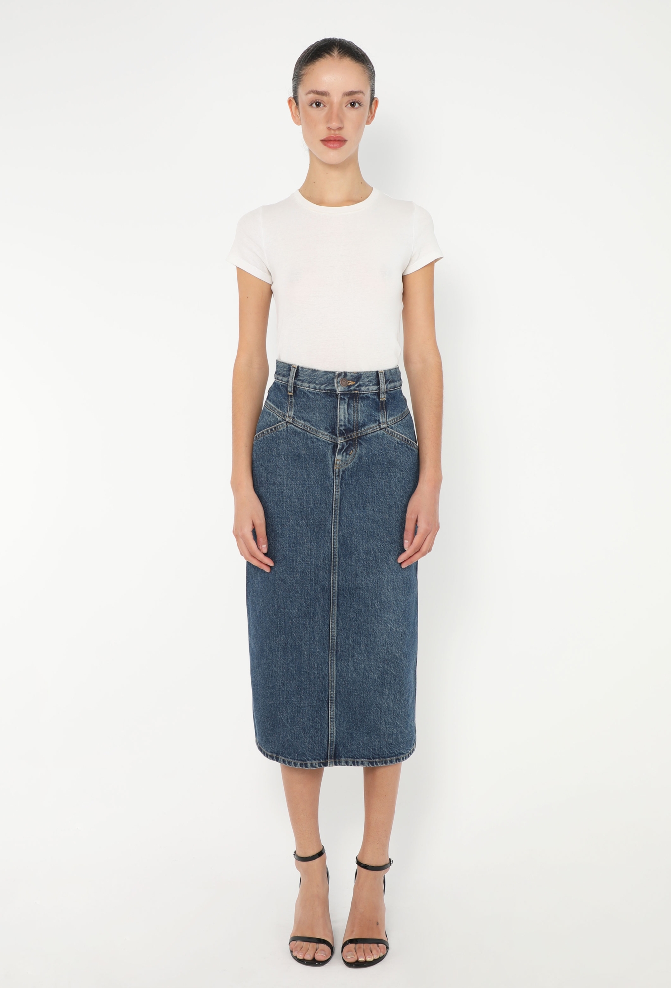 ヴィンテージCeline Skirt Denim Navy サイズ34 ヴィンテージCeline Skirt Denim Navy サイズ34 【公式ショッピング