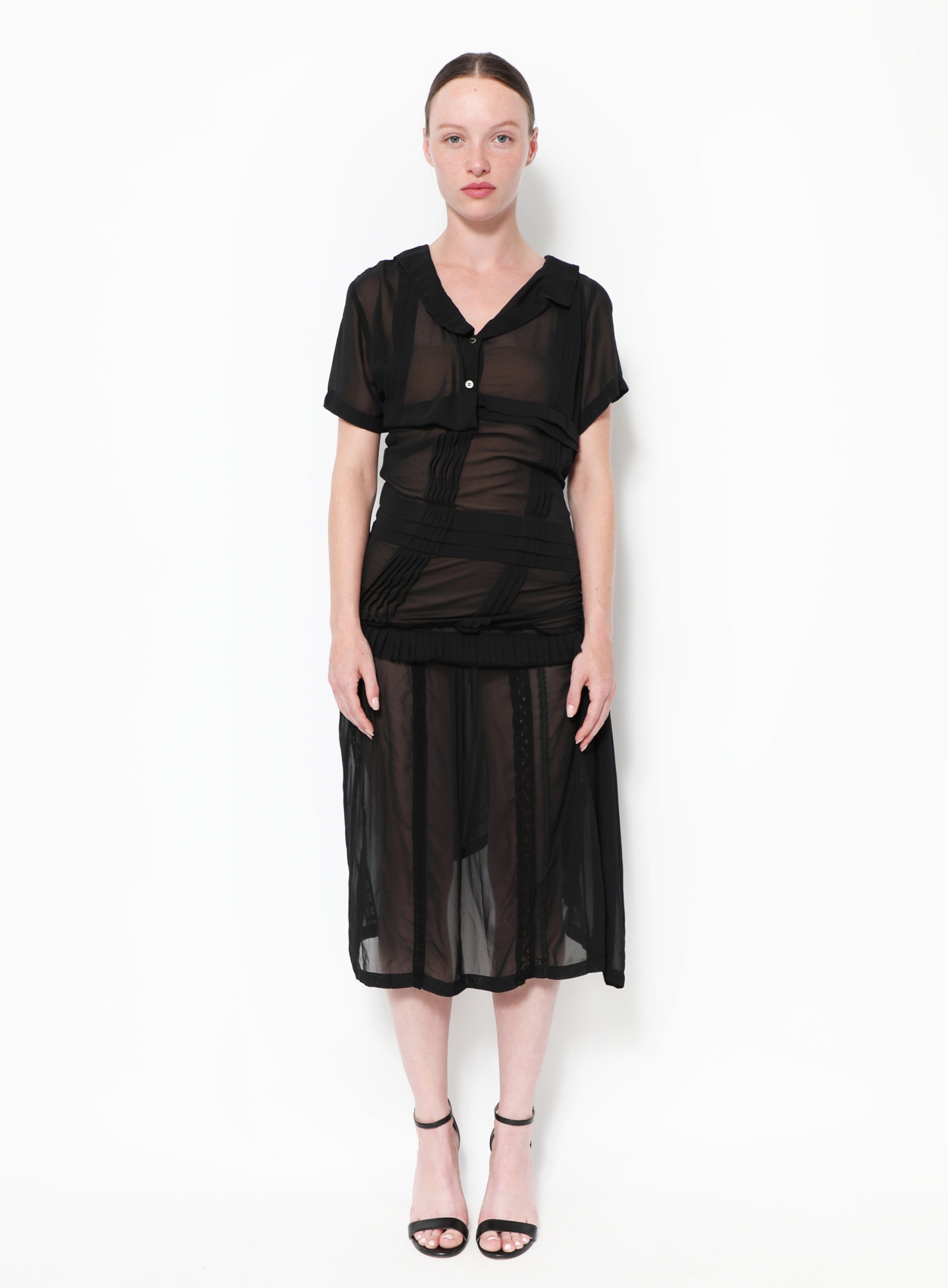 Asymmetrical Pleated Zip Dress | Authentic & Vintage | ReSee