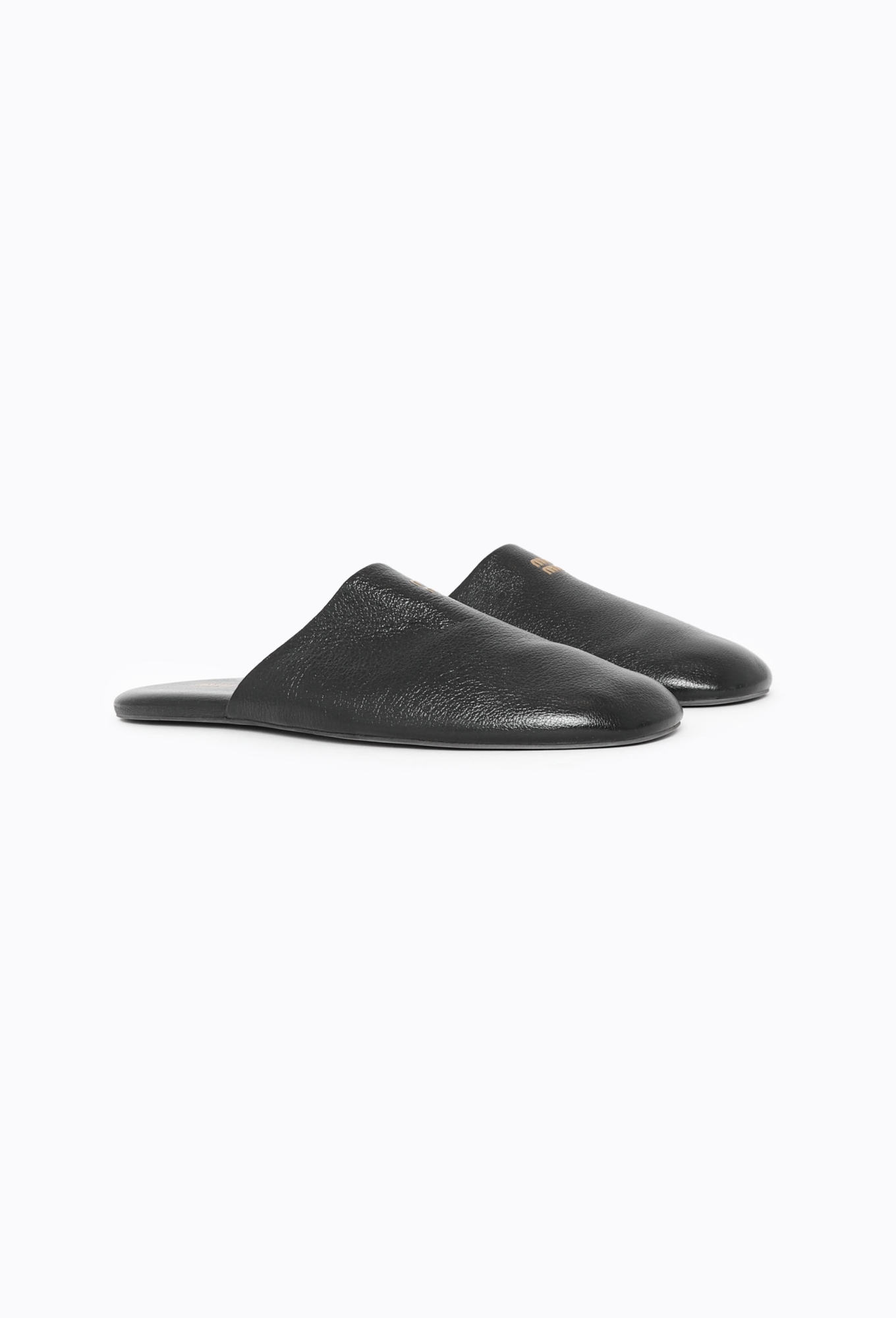 F/W 2024 Leather Logo Slides - Miu Miu | Authentic & Vintage | ReSee