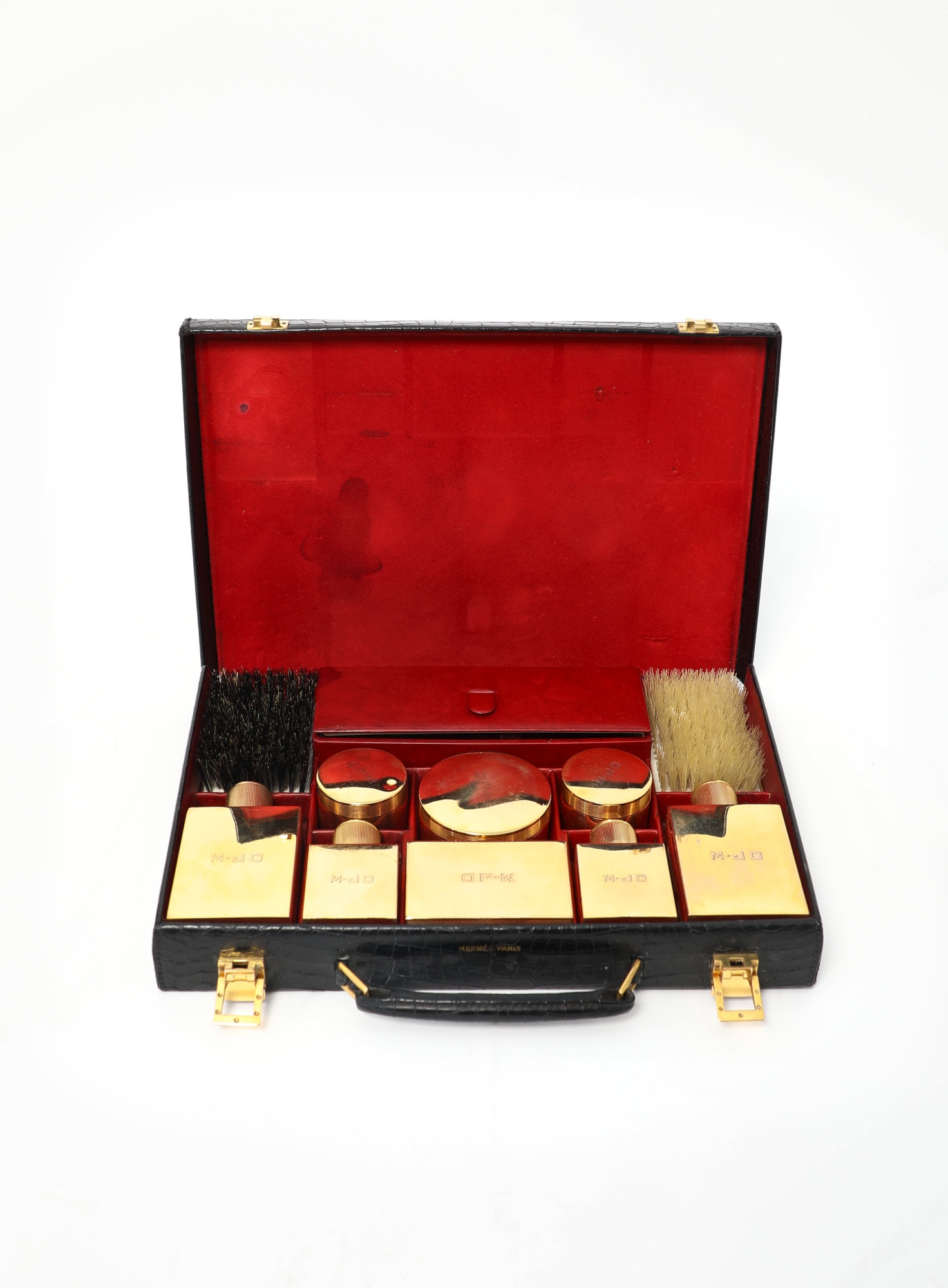 Pygmalius Derius 1/2 2008 ARCHET弓 東洋ケース Rare '50s Black Porosus Toiletry Travel Case | Authentic & Vintage