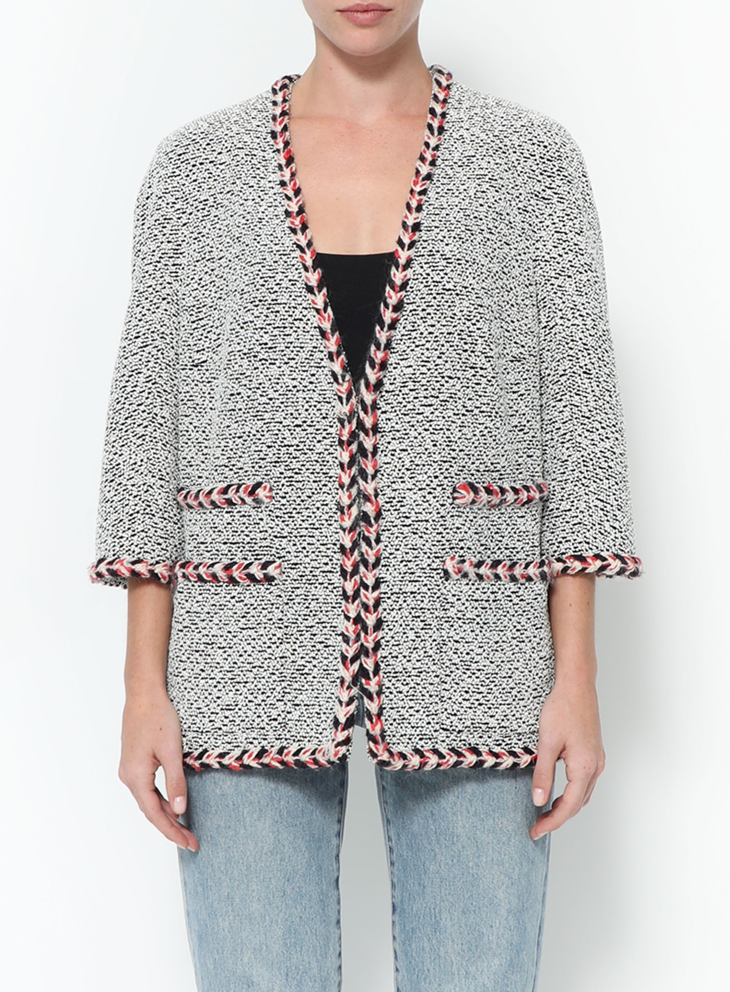 Bouclé Braided Trim Jacket | Authentic & Vintage | ReSee