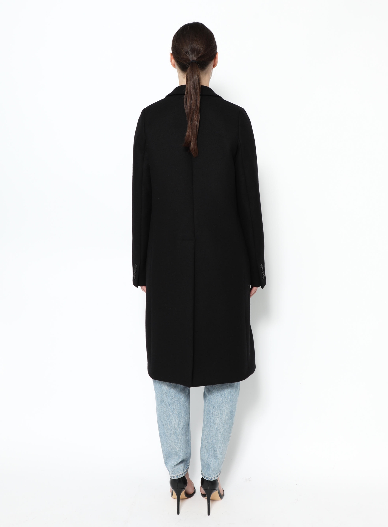 Timeless Wool Crombie Coat Black - The Row | ReSee