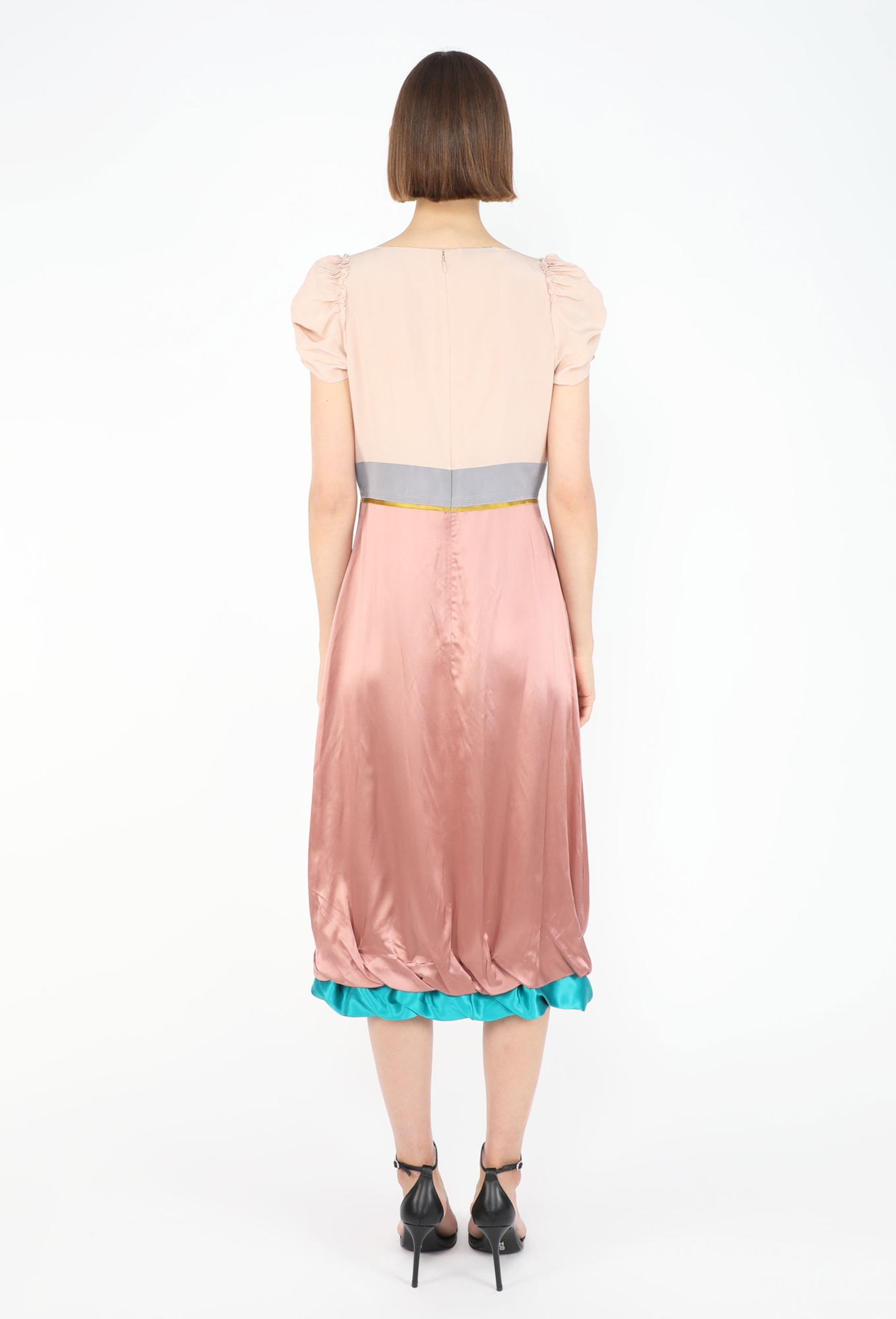 Colorblock Charmeuse Dress, 2000 - Prada | ReSee