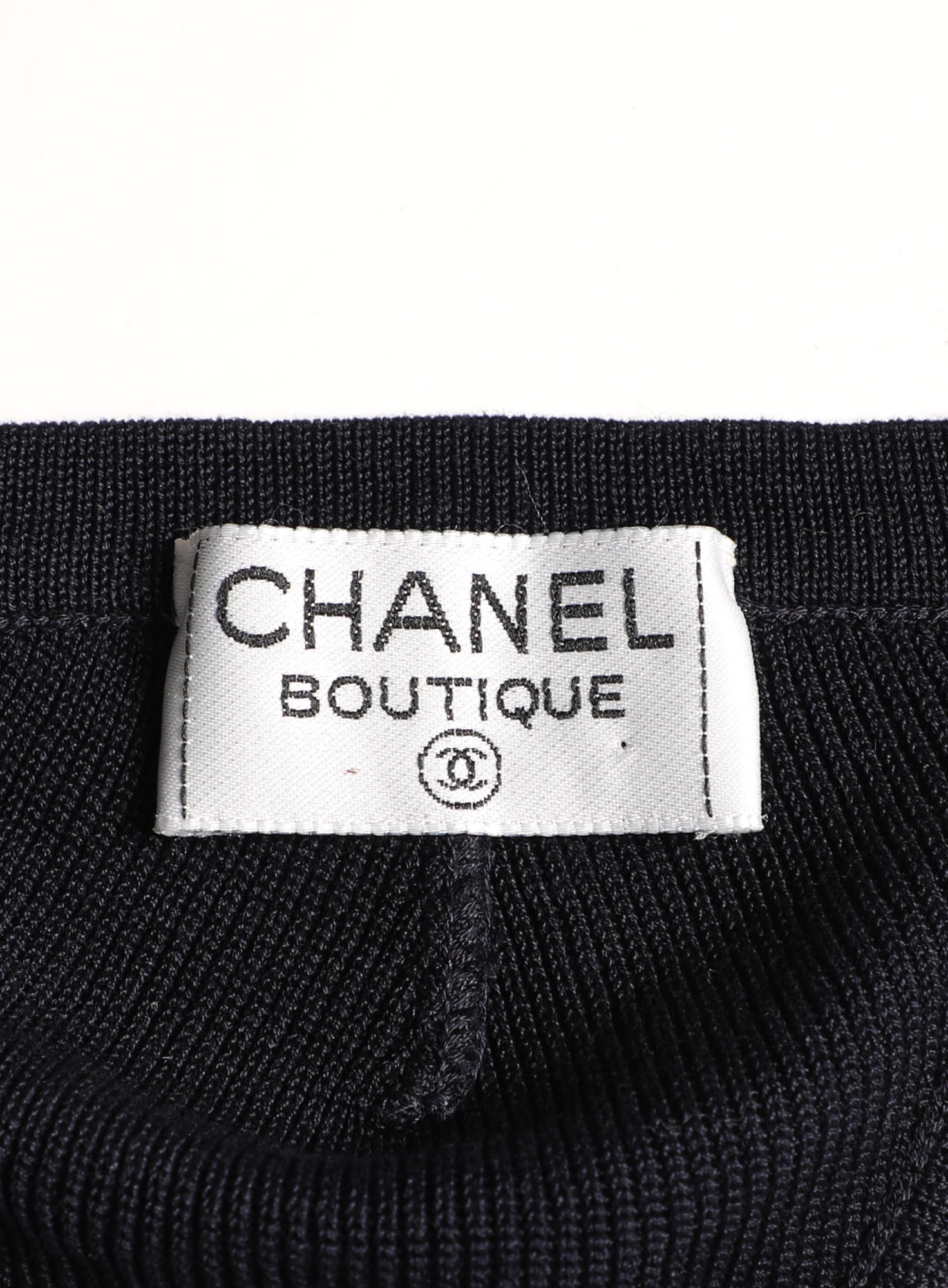 Vintage Navy Ribbed Silk Bralette – 1995 - Chanel | ReSee