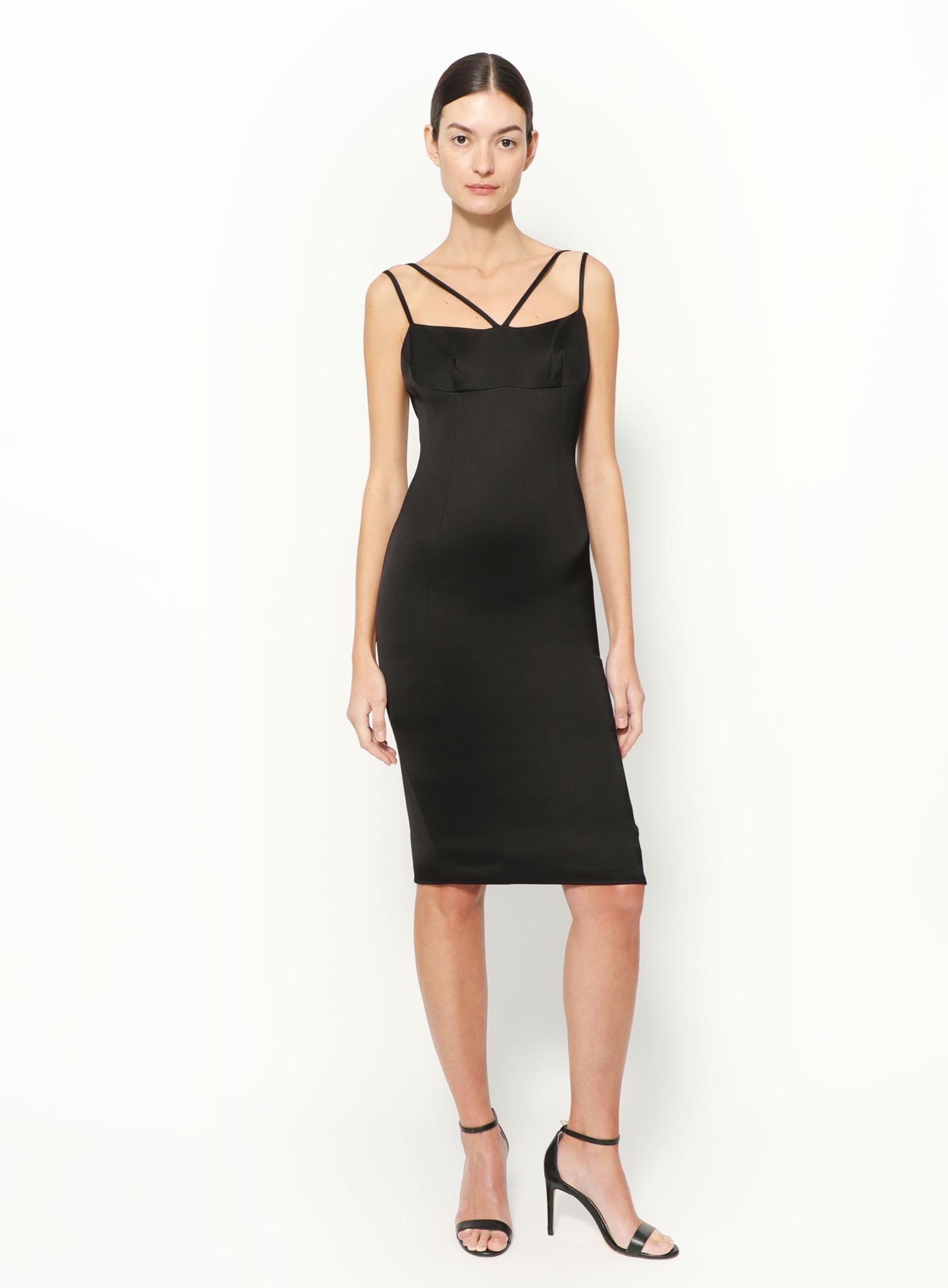 white christmas dresses Serita Silk Gown in Black main image 0