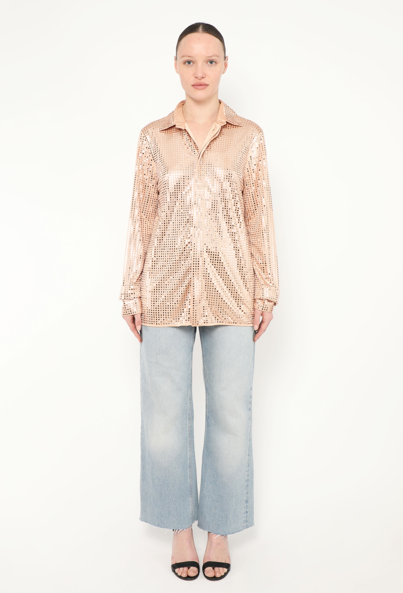 F/W 2019 Iridescent Embellished Shirt - Bottega Veneta | Authentic