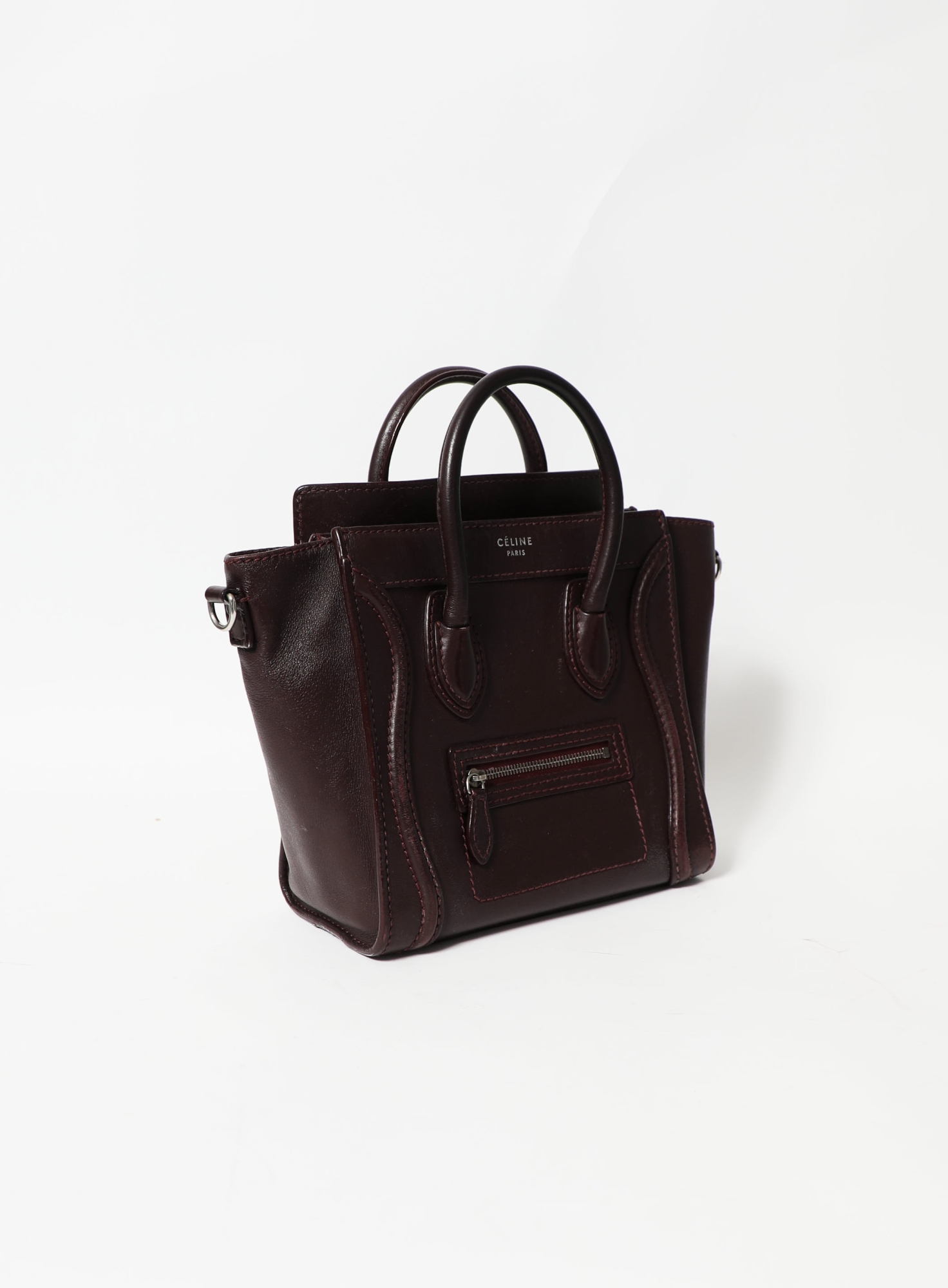 Nano Luggage Tote Bag – Bordeaux Calfskin (2013) - Céline | ReSee