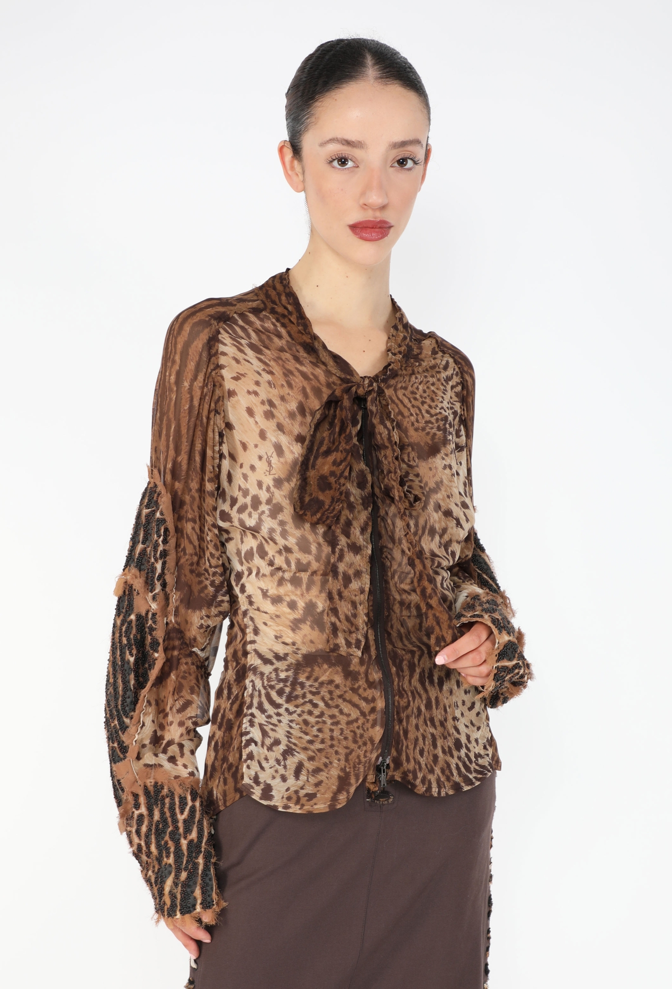 Tom Ford S/S 2002 Leopard Lavallière Ensemble - Saint Laurent | ReSee