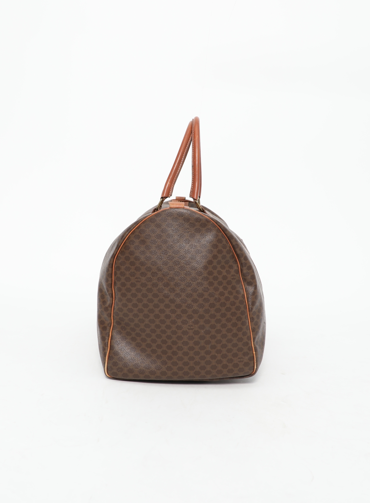 バッグ CELINE Macadam Unisex Travel Handbag Authentic CELINE Brown Macadam PVC Canvas Alma 2 Way Shoulder Bag