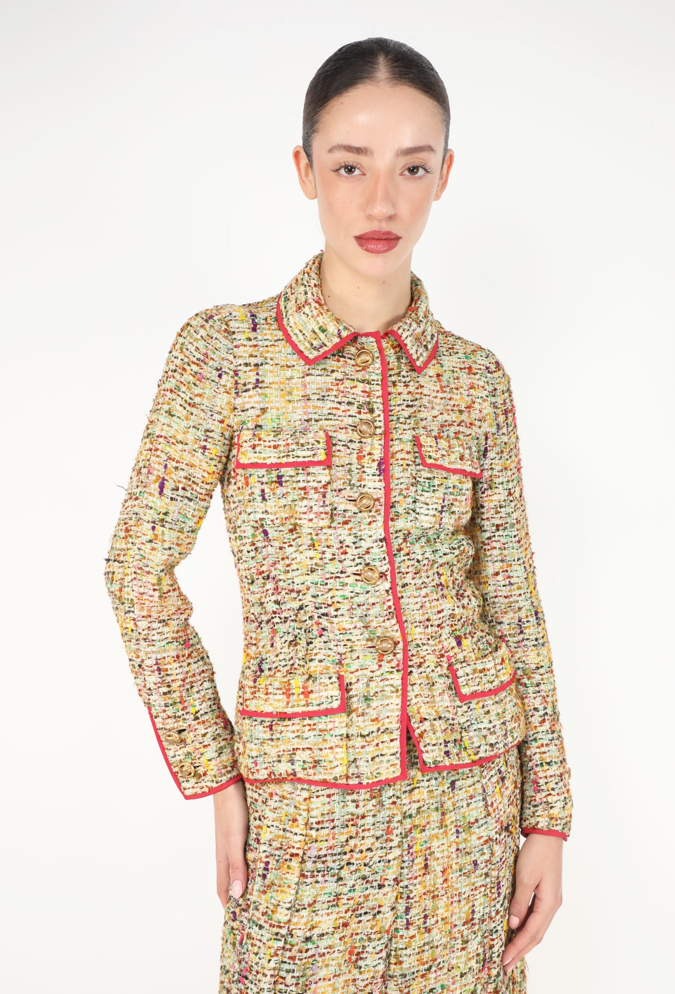 ヴィンテージCHANELブレスト Early '70s Haute Couture Tweed Ensemble - Chanel | ReSee