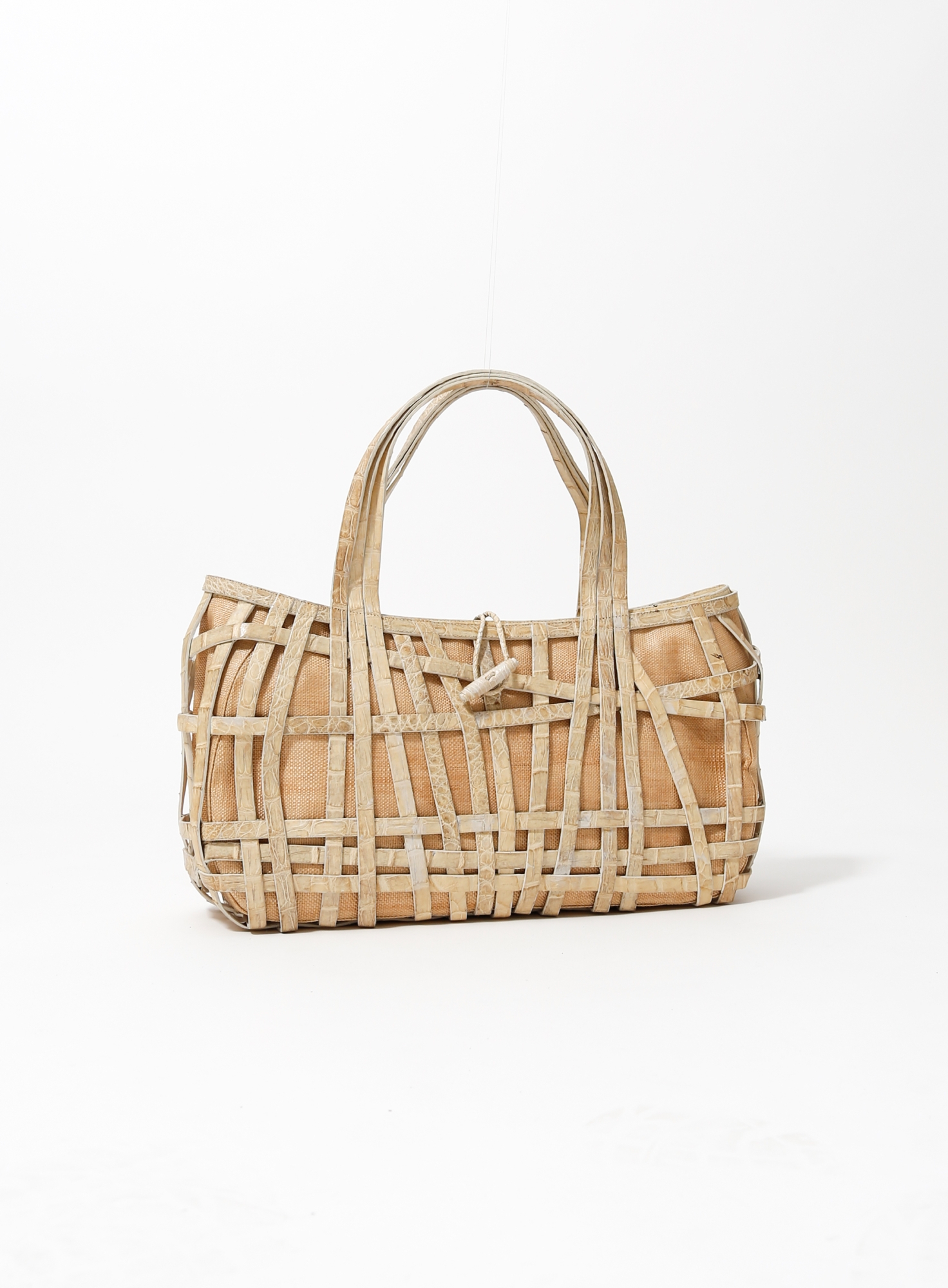 Nancy Gonzalez Croco Raffia Bag | Authentic & Vintage | ReSee