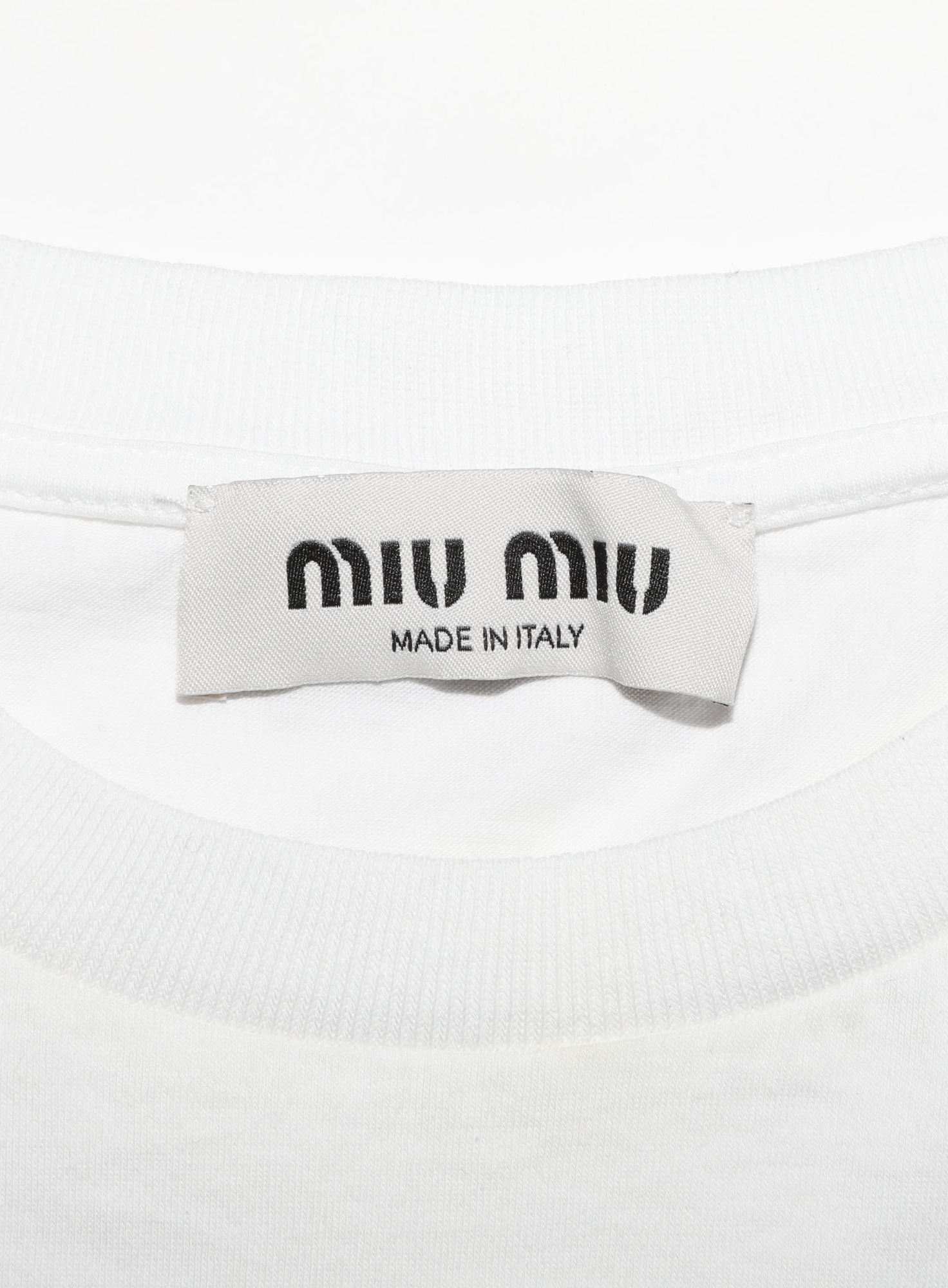 2023 Cropped Emblem T-Shirt - Miu Miu | Authentic & Vintage | ReSee