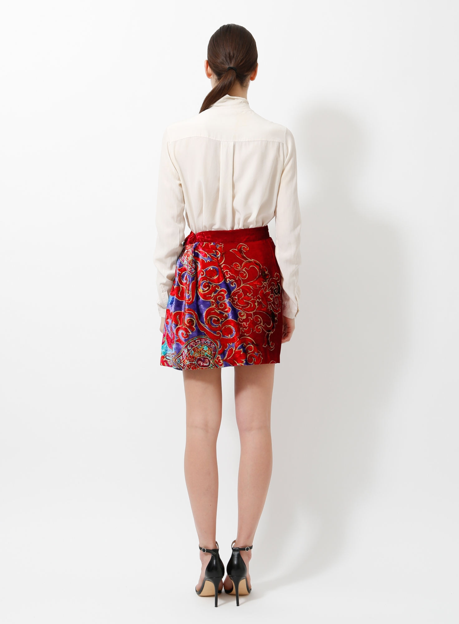80s Gianni Velvet Wrap Skirt | Authentic & Vintage | ReSee