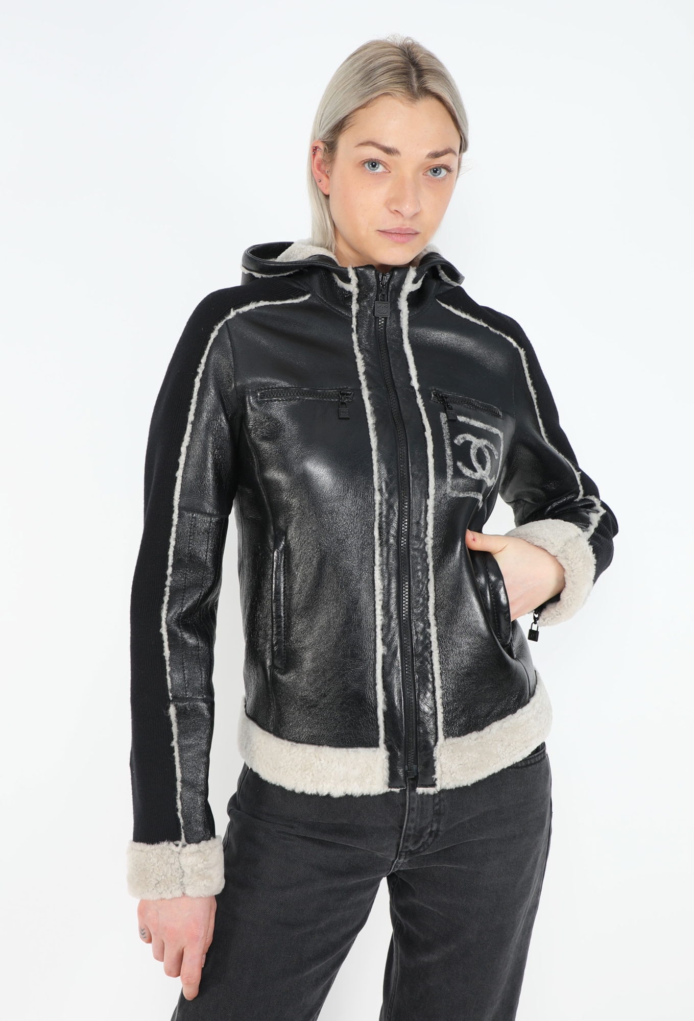 Fall 2008 'CC' Shearling Hooded Jacket - Chanel | ReSee