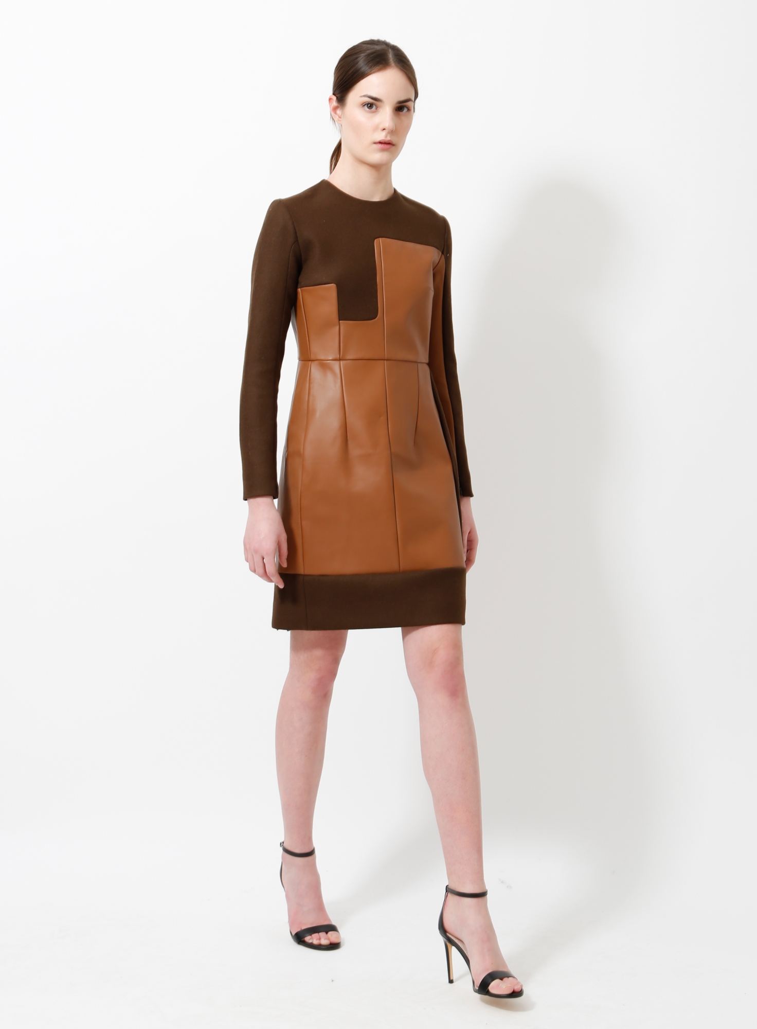 F/W 2011 Leather Wool Dress | Authentic & Vintage | ReSee