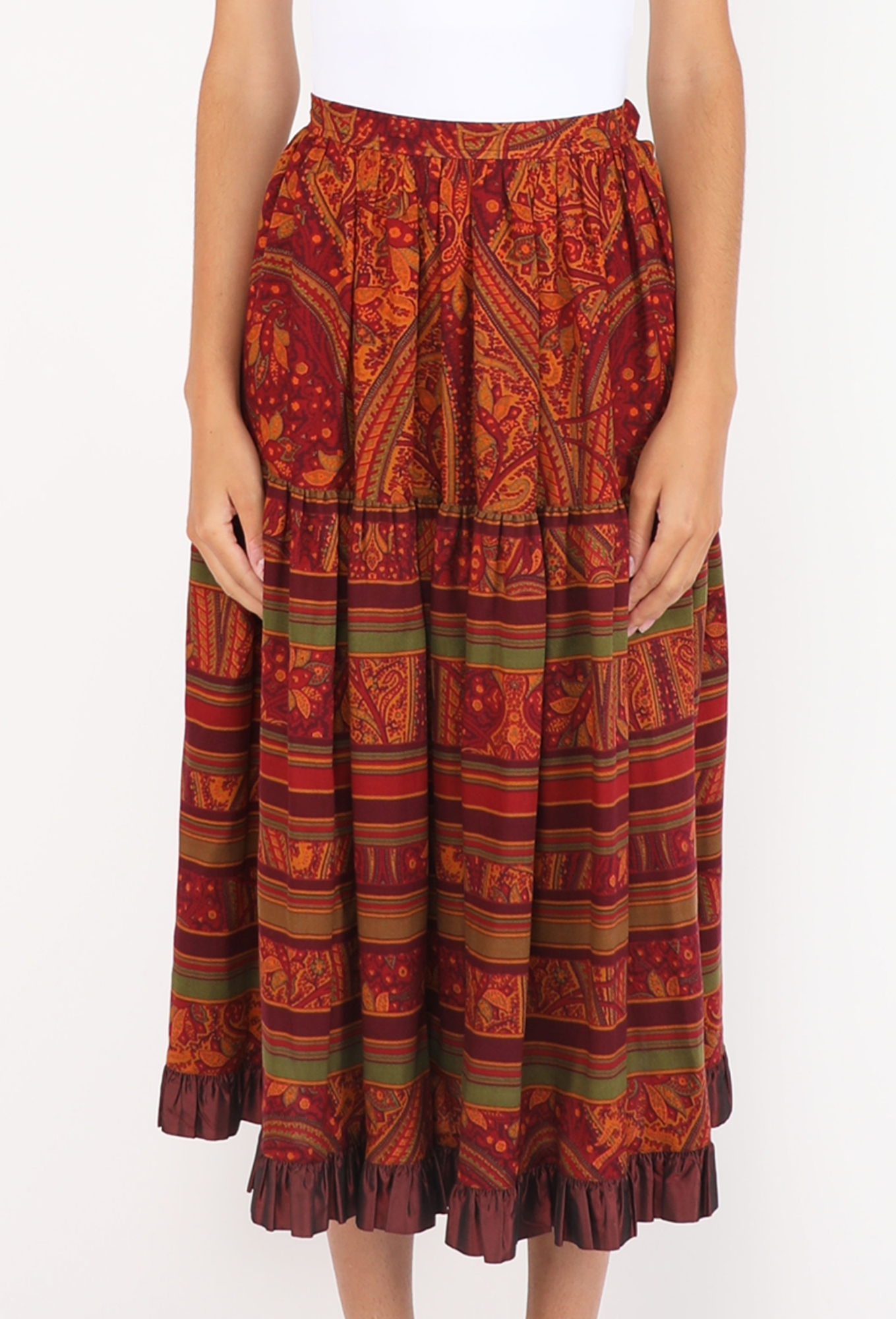 Paisley Peasant Skirt, F/W 1982 - Saint Laurent | ReSee