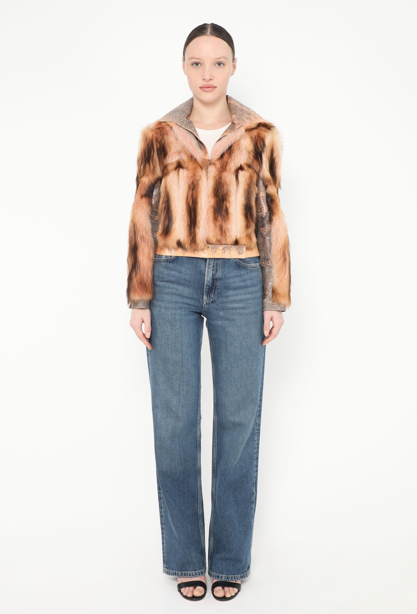BERNINGS SHO python fur jacket V系 y2k F/W 2000 Python Fur Bomber Jacket | Authentic & Vintage | ReSee
