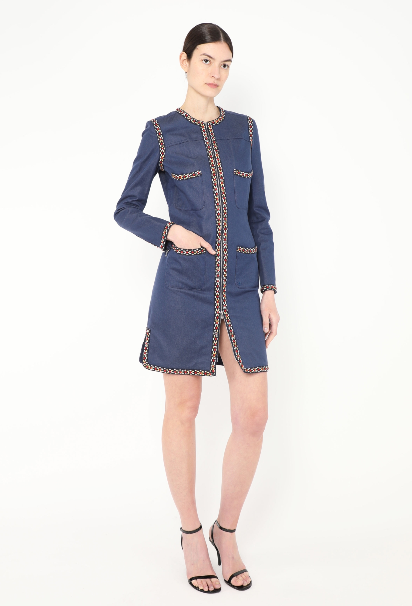 chanel denim dress Chanel Denim Dress, FR34