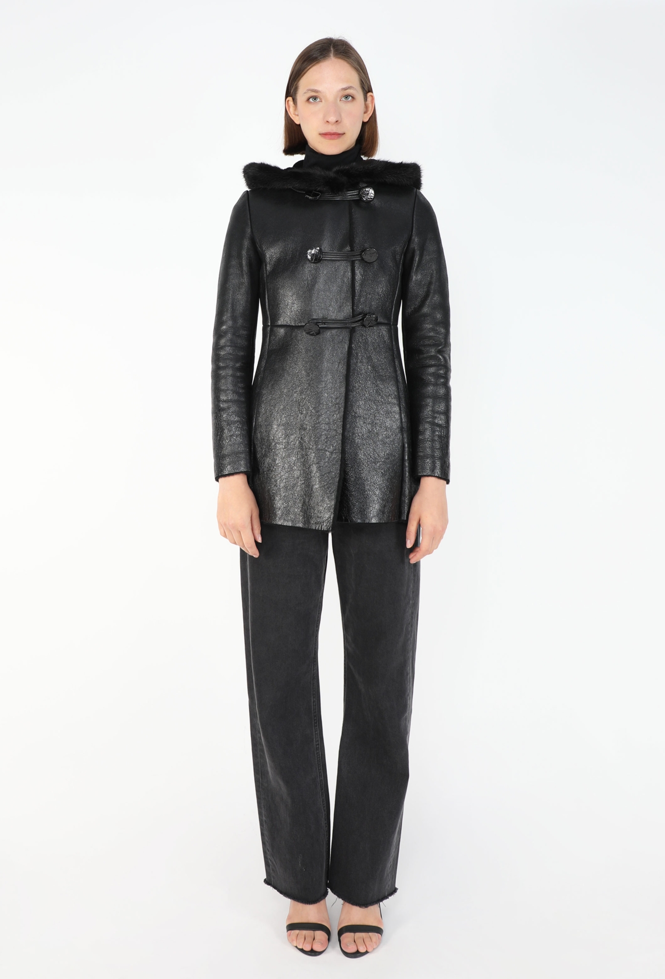 Shearling-Lined Mink Toggle Coat - Prada | ReSee