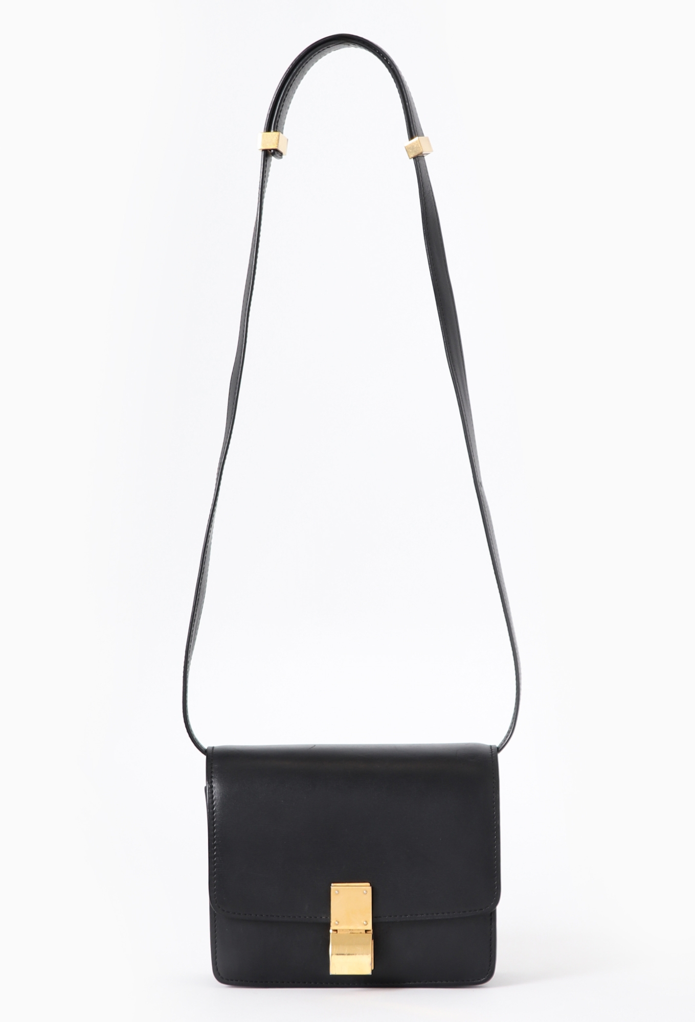 CELINE セリーヌ Phoebe Philo クラスプミニ レザーショルダーバッグ  ブラック CELINE セリーヌ Phoebe Philo クラスプミニ レザーショルダーバッグ