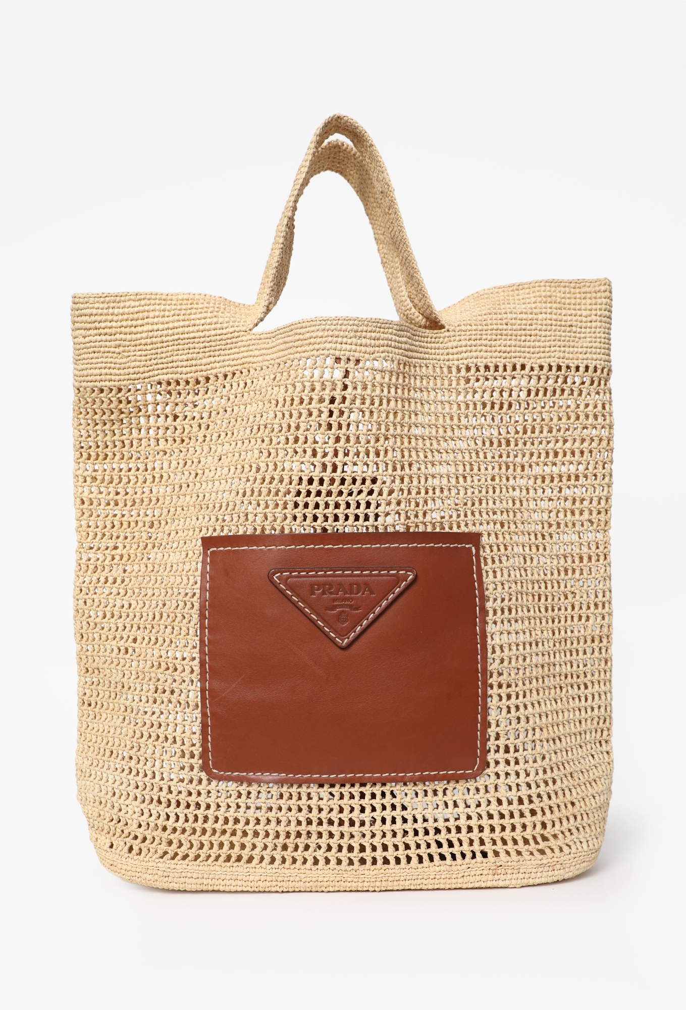 Large Crochet Shopping Tote Bag - Prada | ReSee