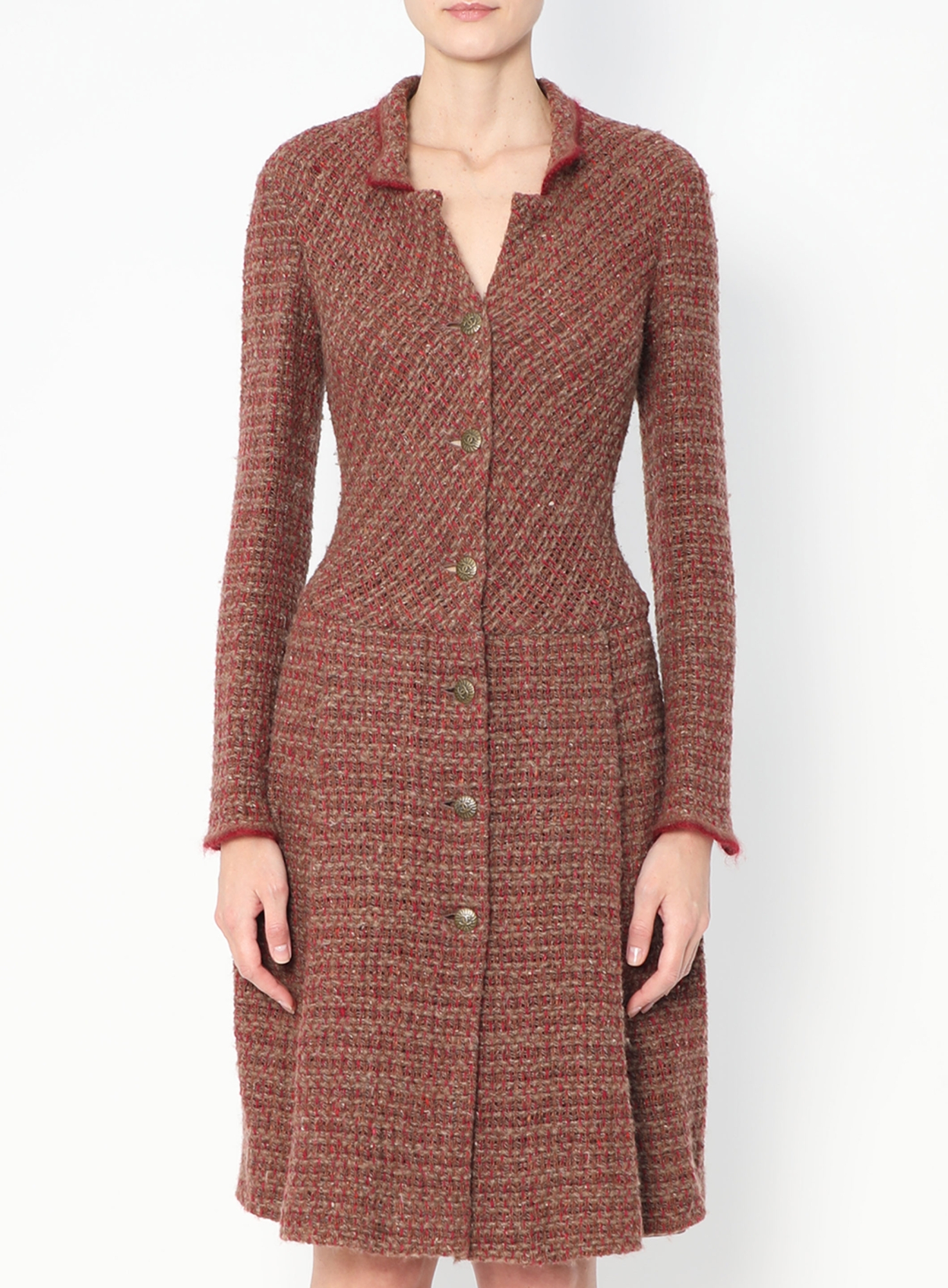 Pleated Tweed 'CC' Dress | Authentic & Vintage | ReSee