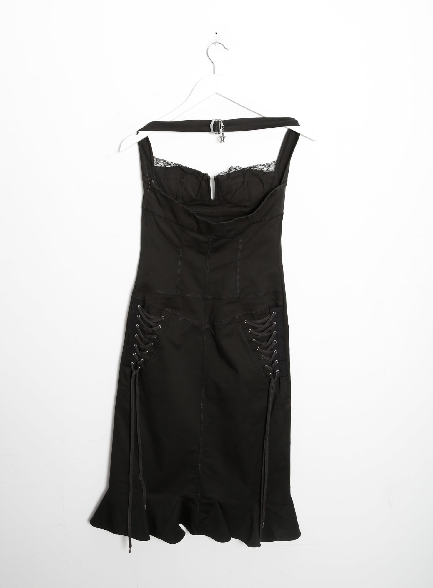 dior corset dress KITU Dress beaded corset & hat designed by Christian Dior Haute Couture S/S 1997 From the Collection of The Museum at F.I.T. #christiandiorhautecouture #kitudress #beadedcorset #beadedhat #diorcouture #1997 #90sfashion #dioreveninggown