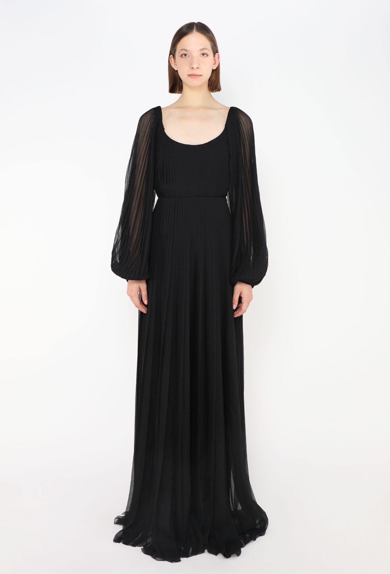 dior dress long sleeve 65419 auth CHRISTIAN DIOR copper 2020 LUREX 3/4 SLEEVE GOWN Maxi Dress 38 S