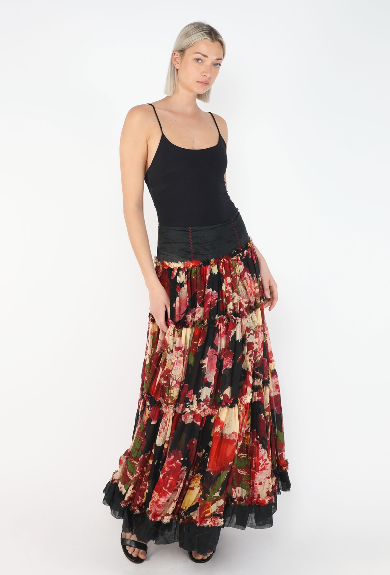 Floral Peasant Maxi Skirt, S/S 2006 - Jean Paul Gaultier | ReSee